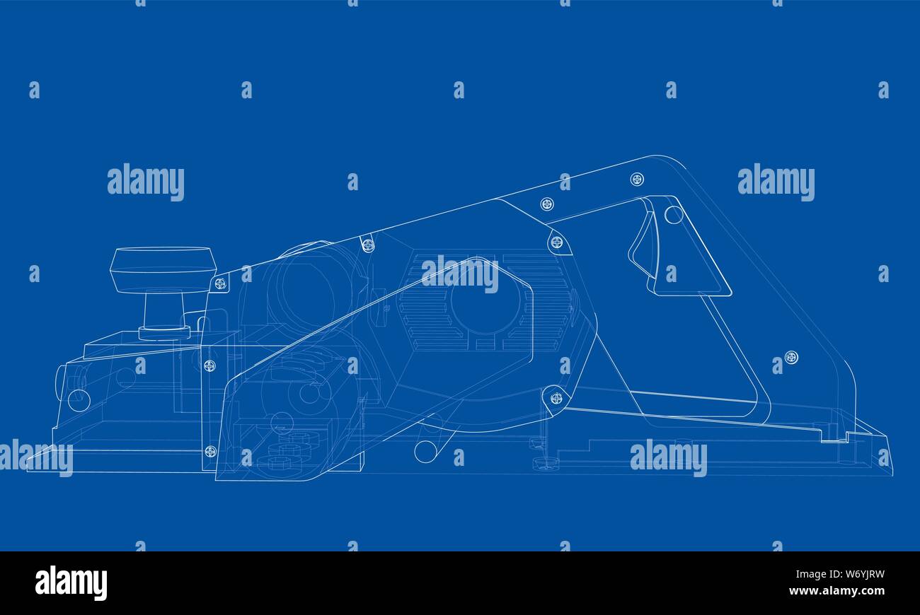 Jointer construction electric tool concept Stock Vector
