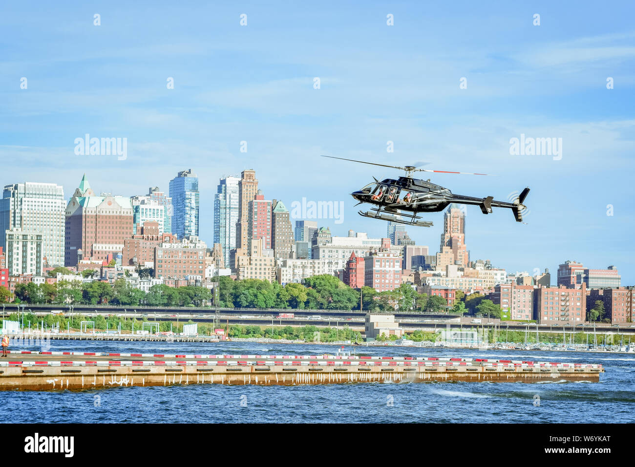 Brooklyn Heights and East river view from Manhattan. NYC, USA Stock Photo