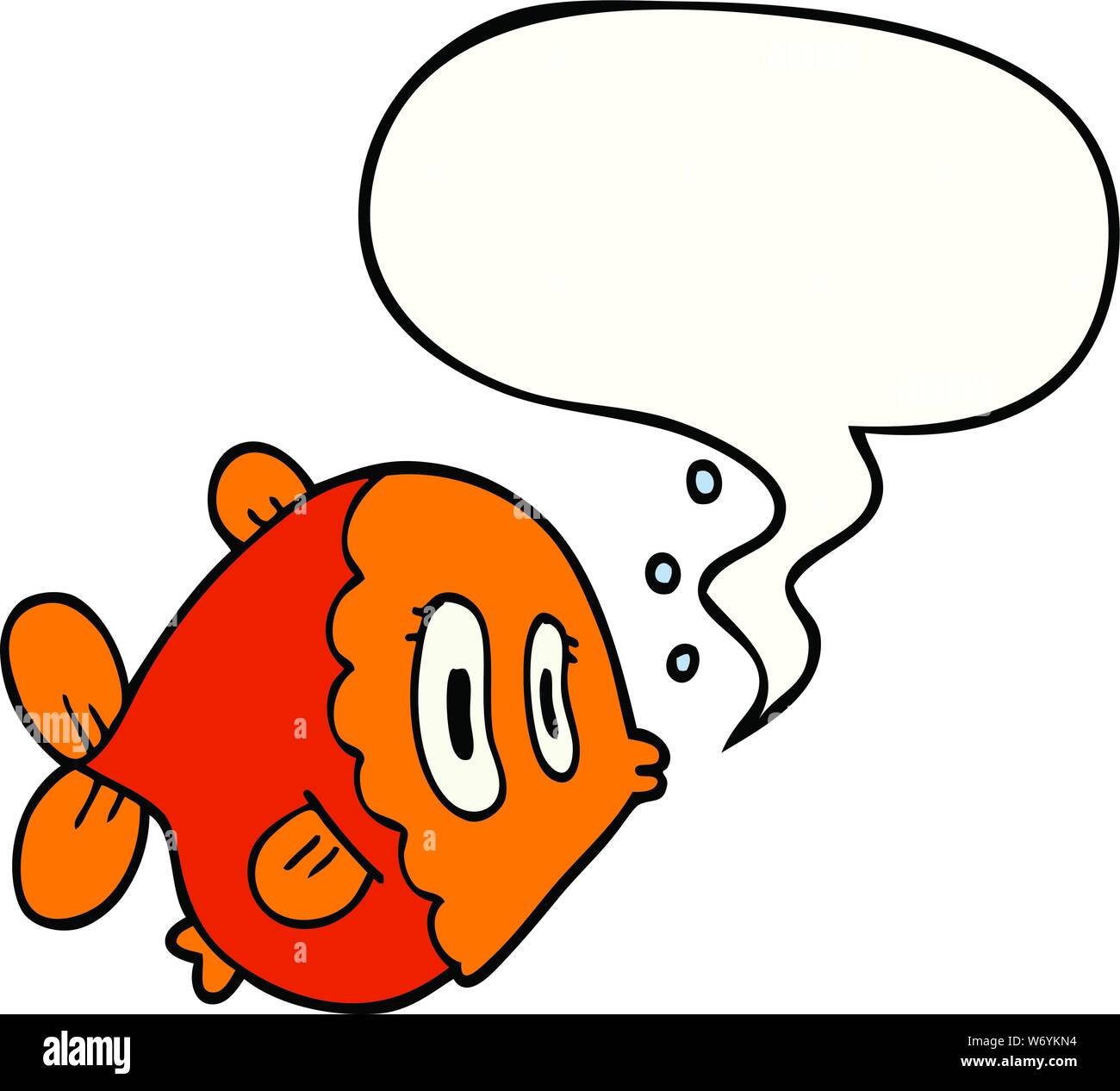 cartoon fish with speech bubble Stock Vector Image & Art - Alamy