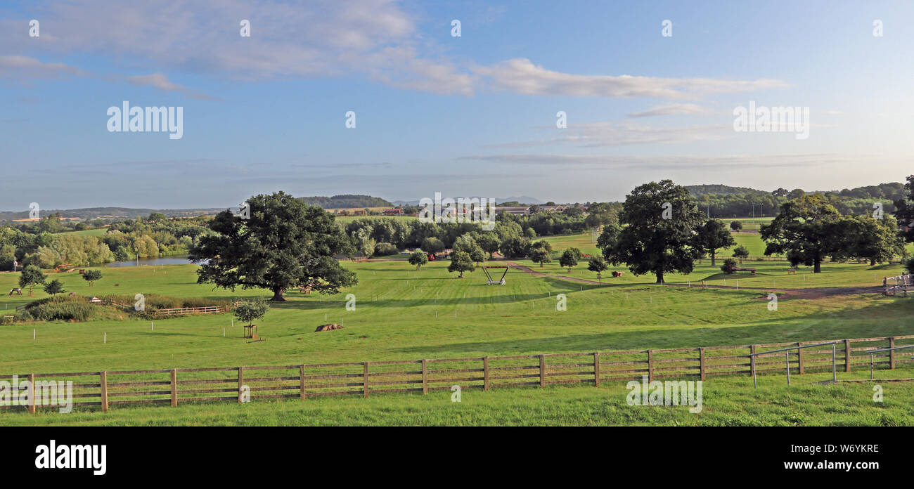 Panorama of countryside, Hartpury, Gloucester, UK Stock Photo