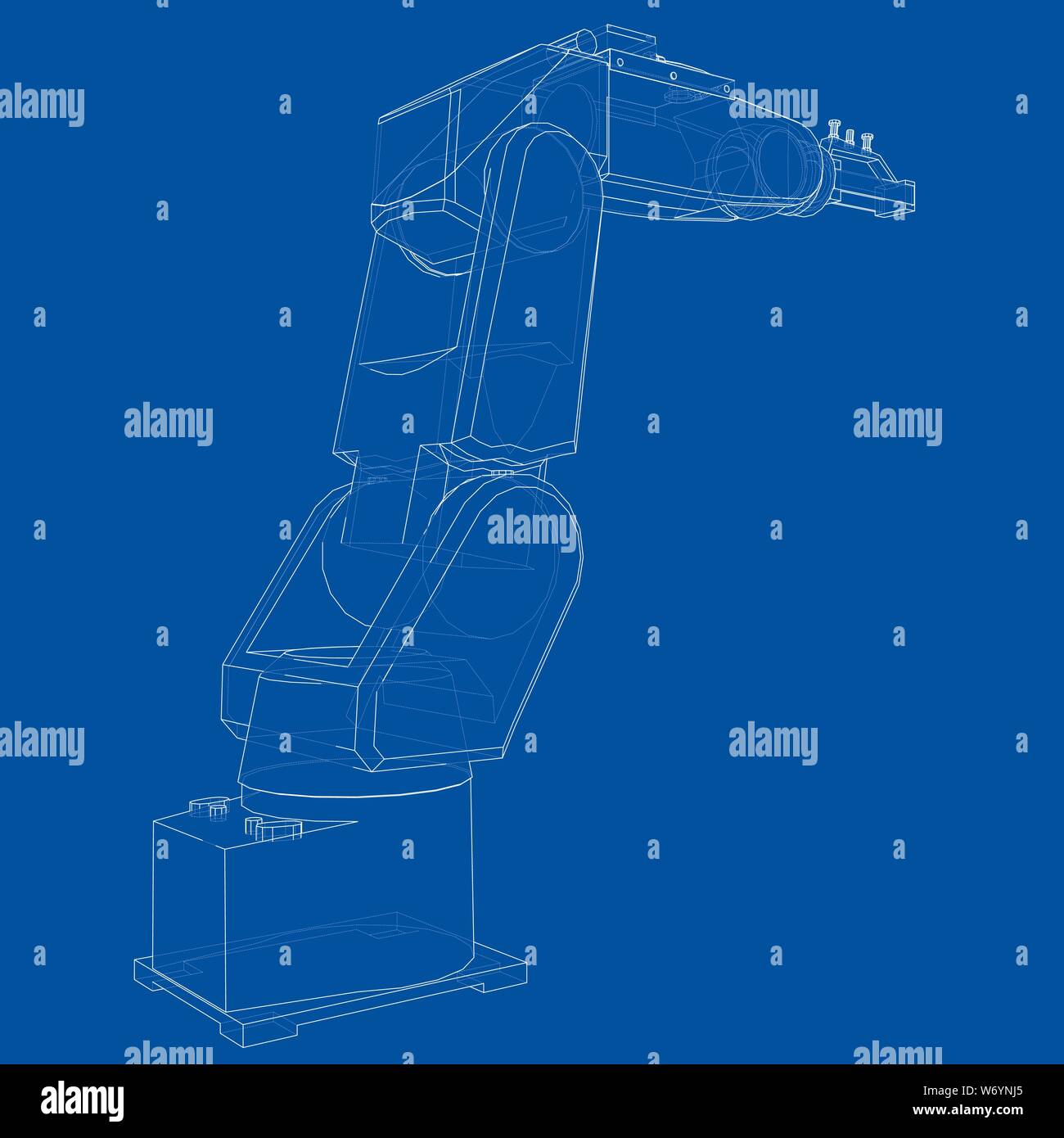 Industrial robot manipulator. Vector Stock Vector