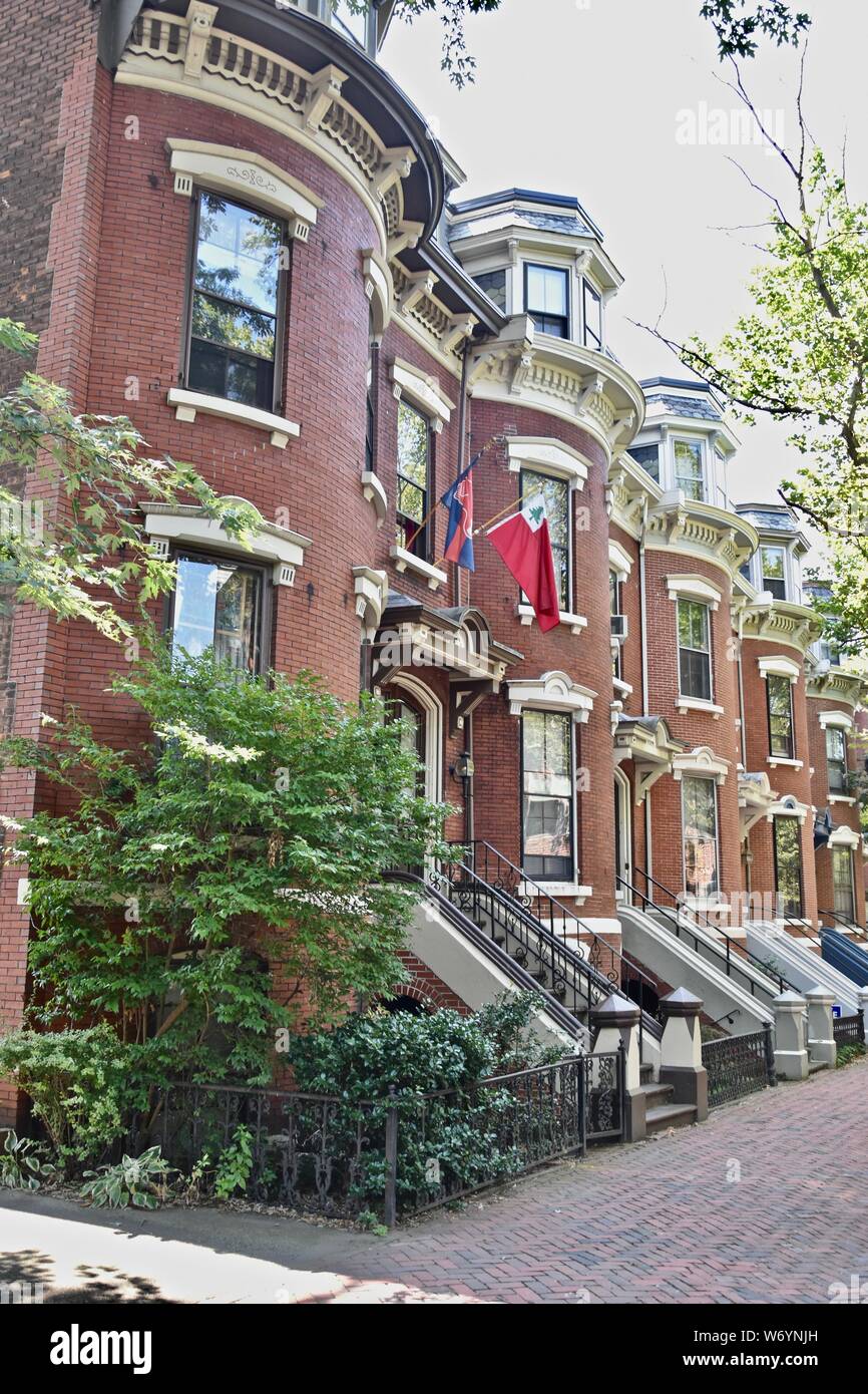 Mattoon Street, Springfield, MA. New England's only bow fronted row