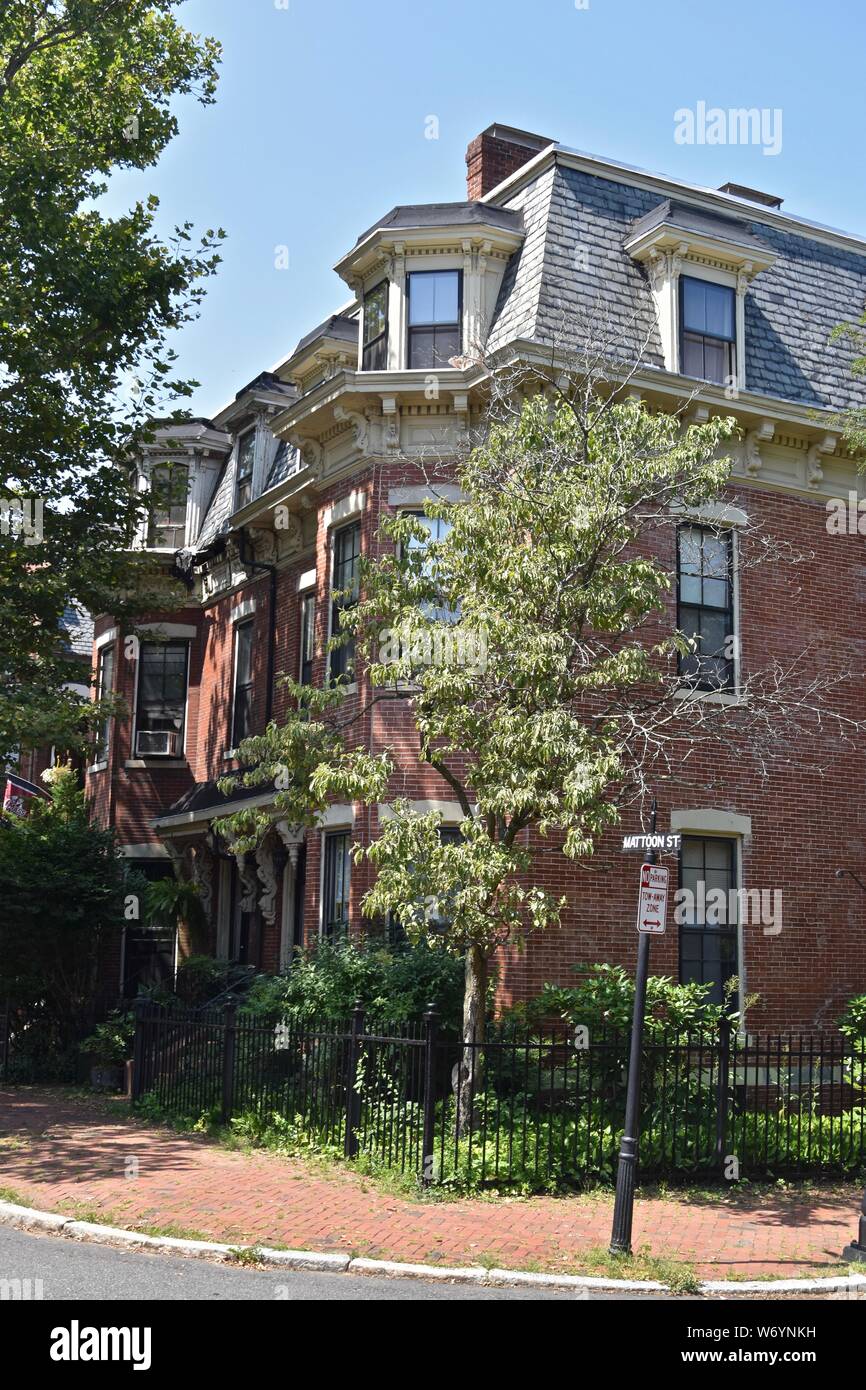 Mattoon Street, Springfield, MA. New England's only bow fronted row