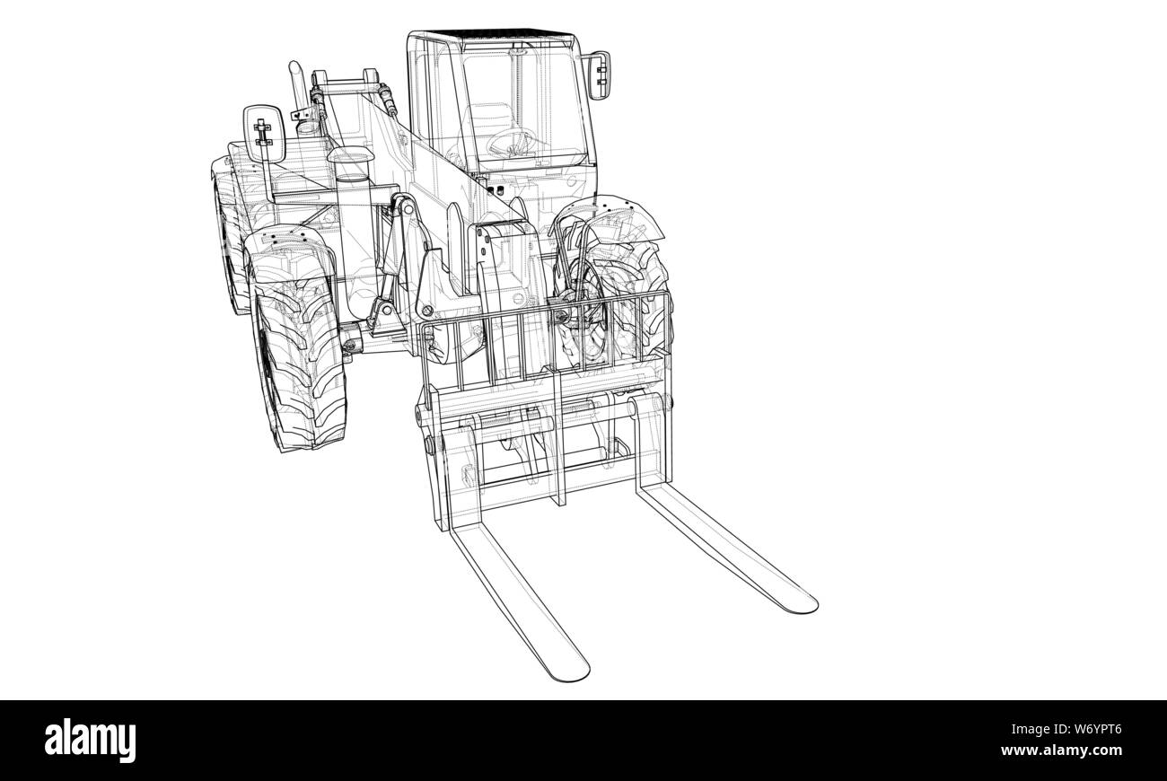 Forklift concept. Vector rendering of 3d Stock Vector Image & Art - Alamy