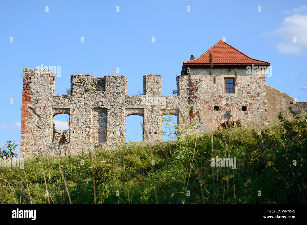 Old gothic castle (Rabsztyn in Poland) Stock Photo