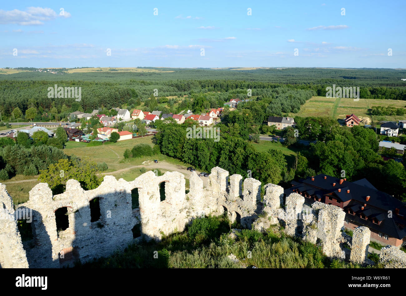 Old gothic castle (Rabsztyn in Poland) Stock Photo