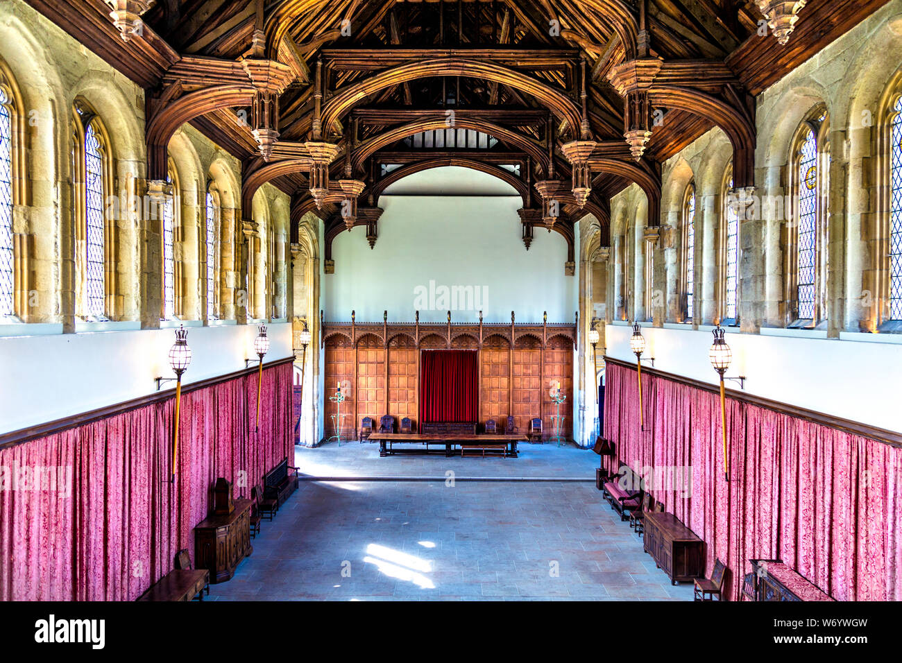The medieval Great Hall at Eltham Palace, UK Stock Photo