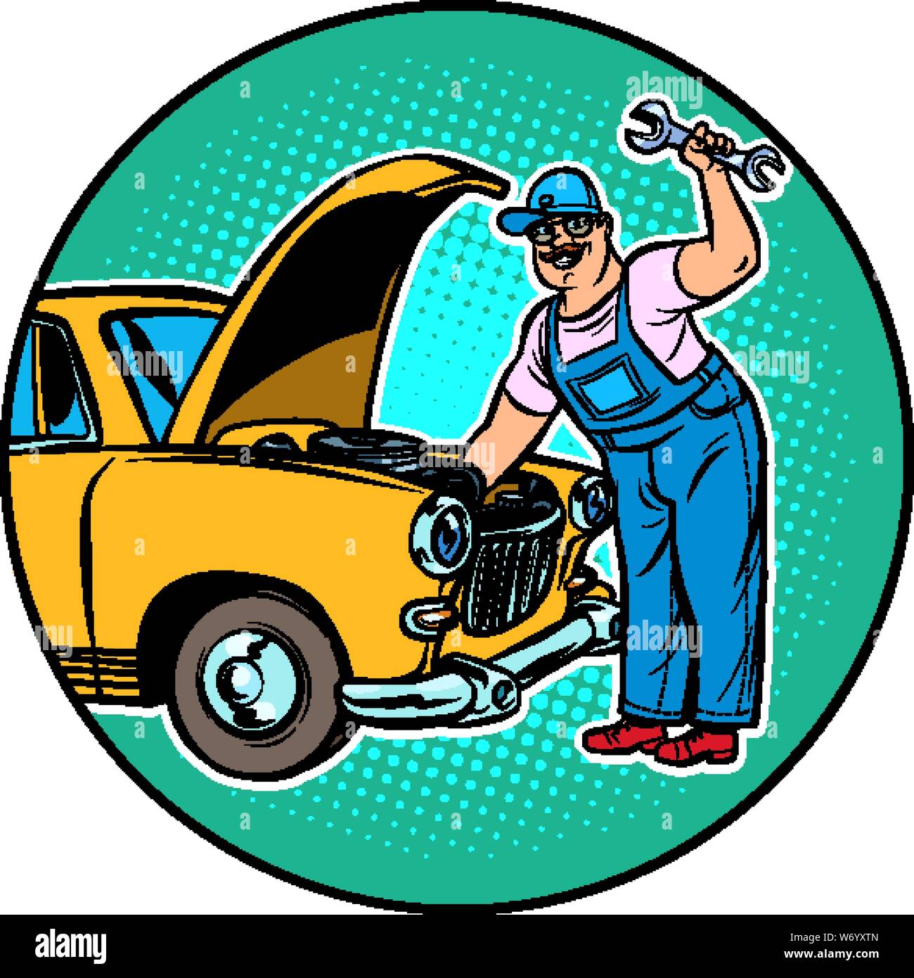 Auto Mechanic Drawing