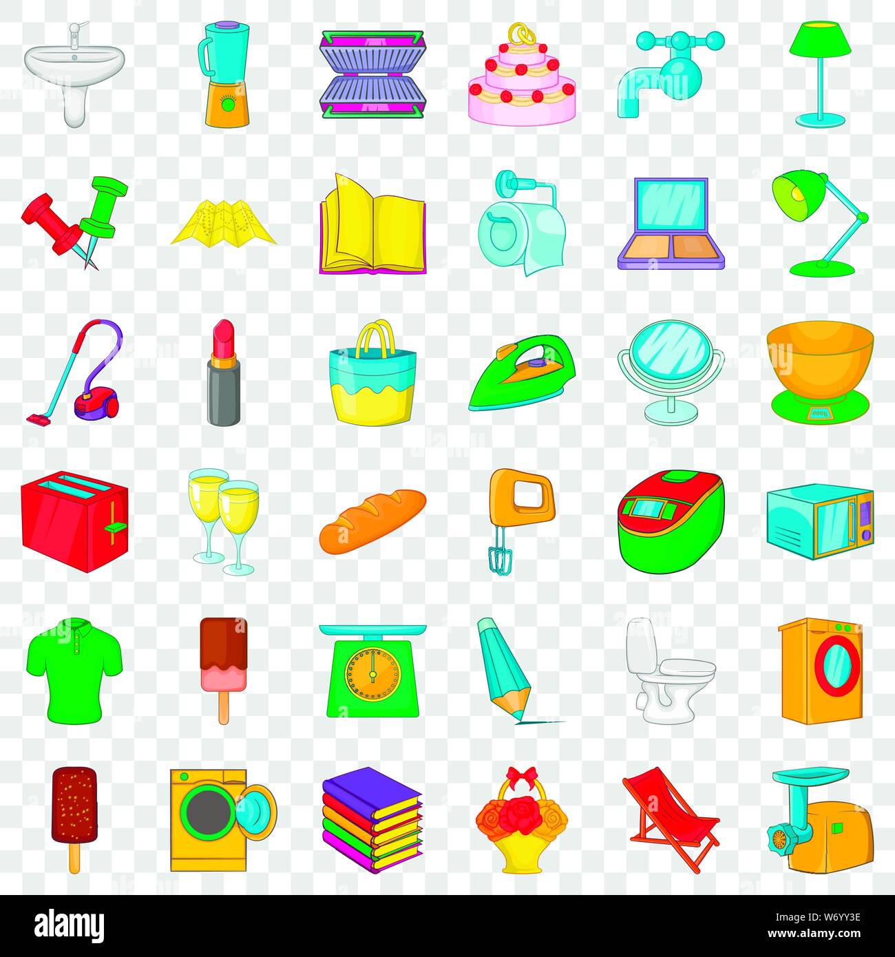 Vacuum cleaner icons set, cartoon style Stock Vector Image & Art - Alamy