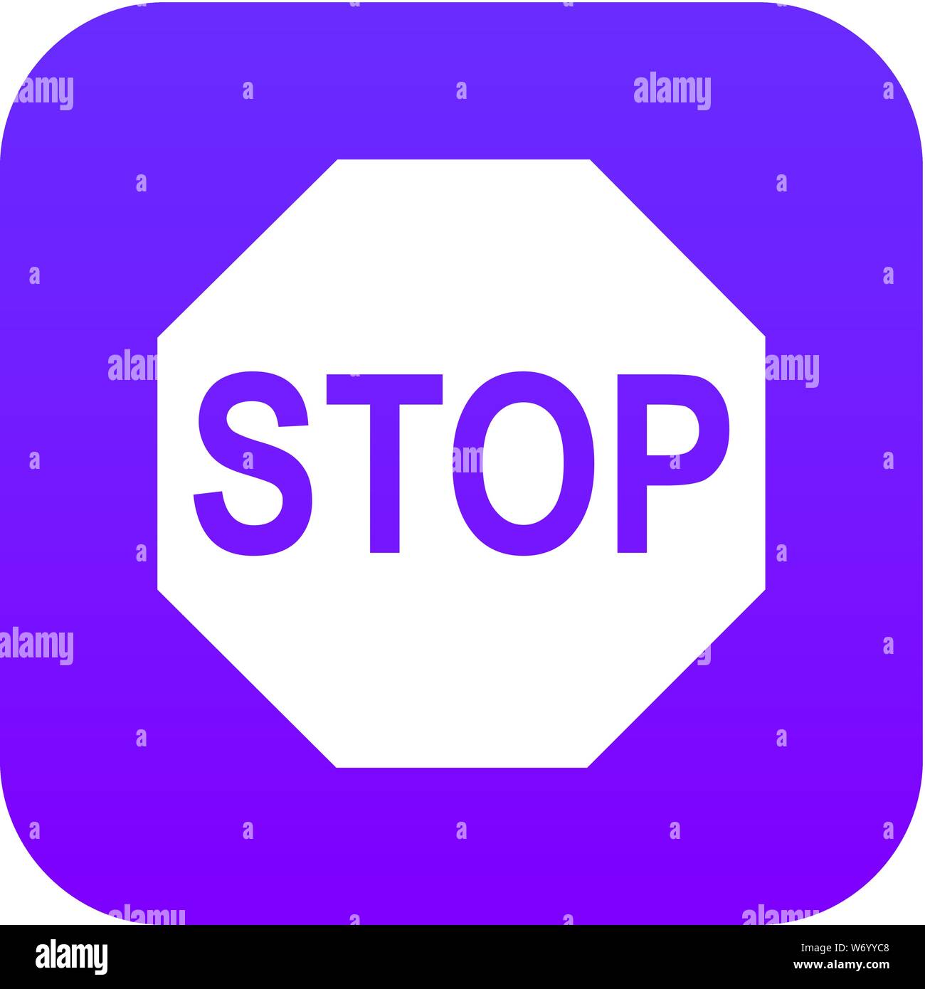 Stop sign icon digital purple Stock Vector Image & Art - Alamy