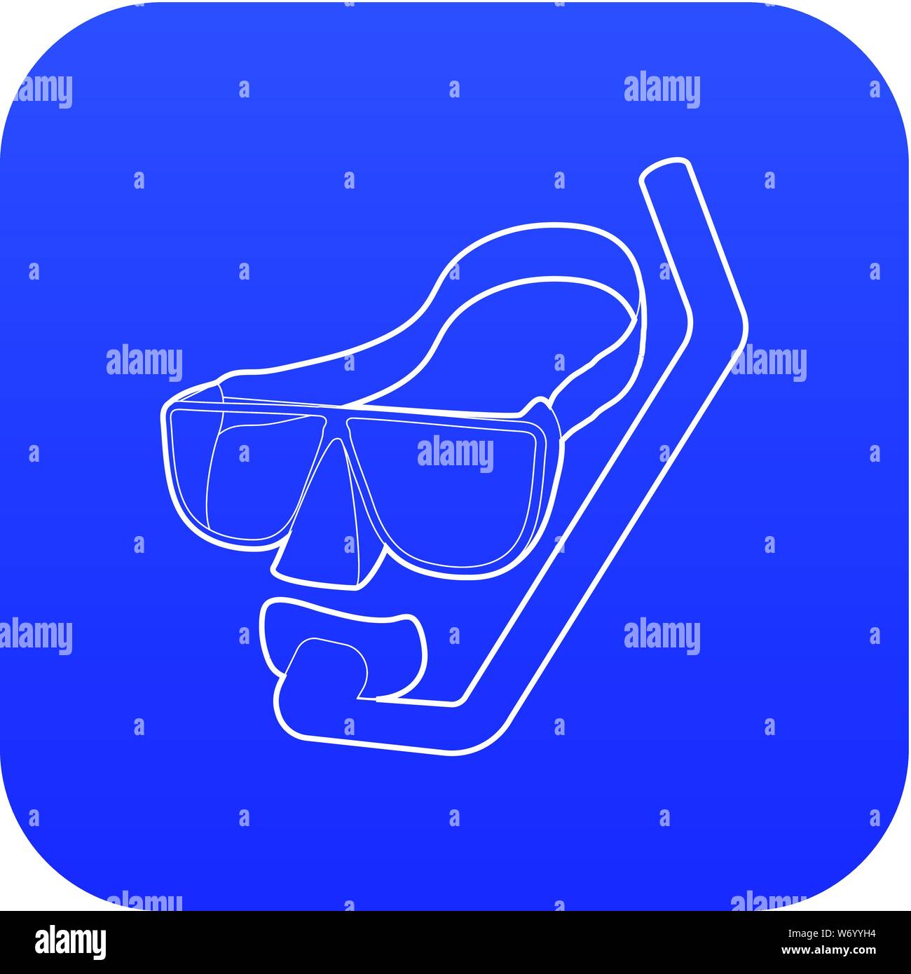 Diving mask icon blue vector Stock Vector Image & Art - Alamy
