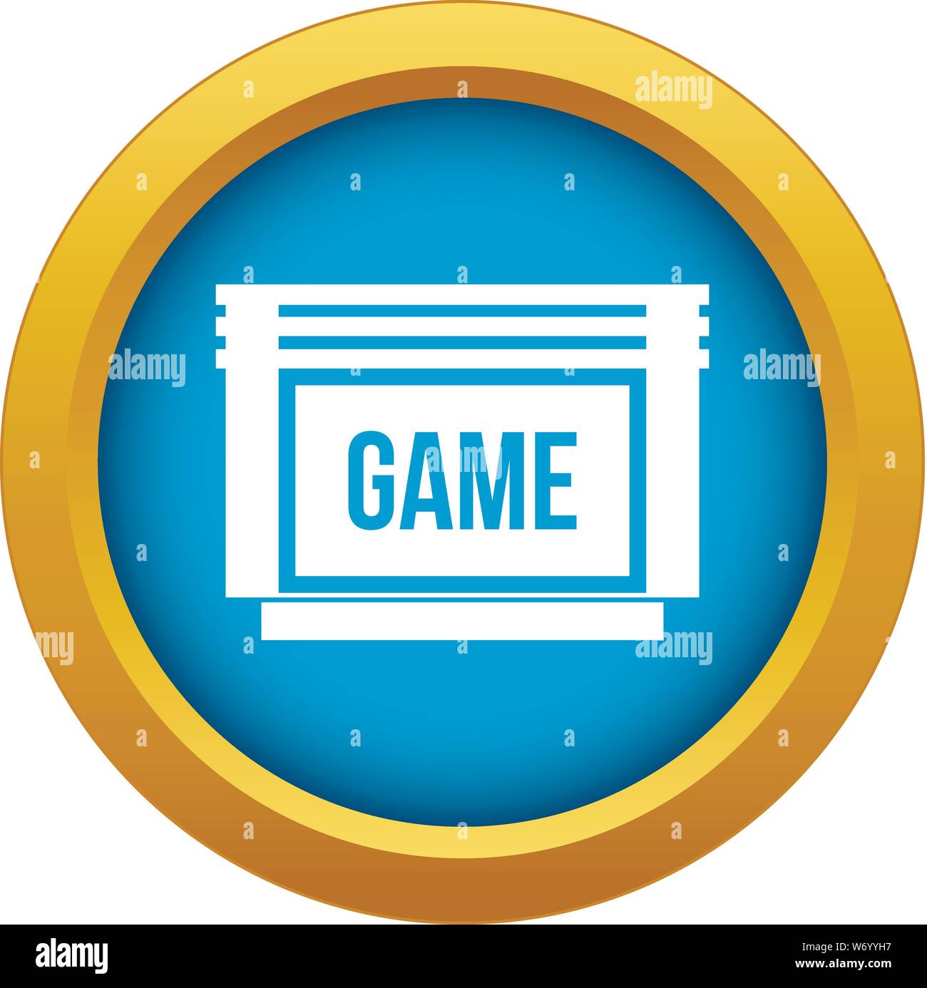 Game cartridge icon blue vector isolated Stock Vector Image & Art Alamy