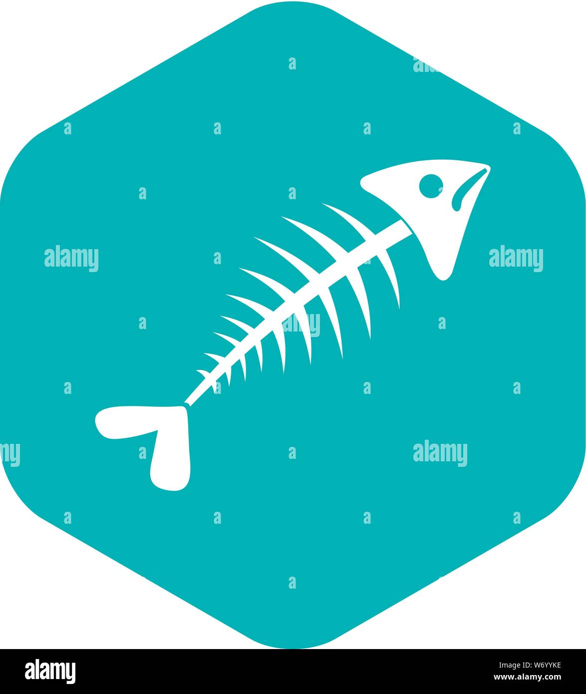 Fish bone icon, simple style Stock Vector Image & Art Alamy