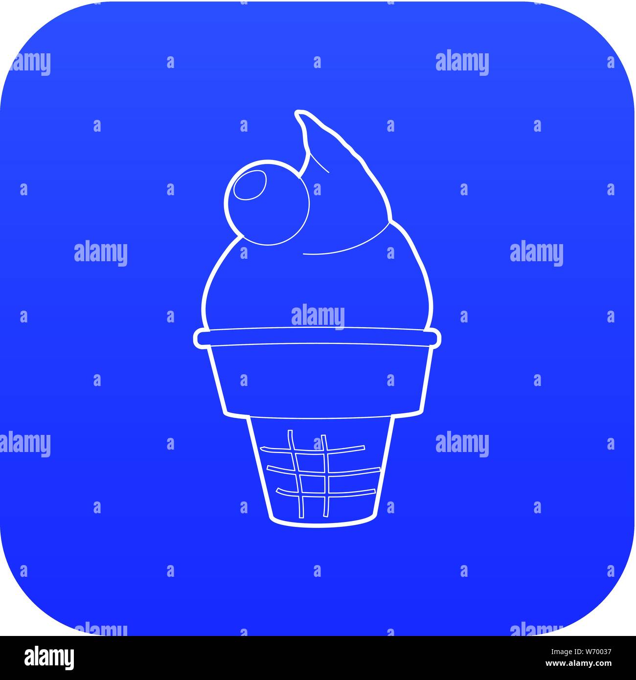 Ice cream icon blue vector Stock Vector Image & Art - Alamy