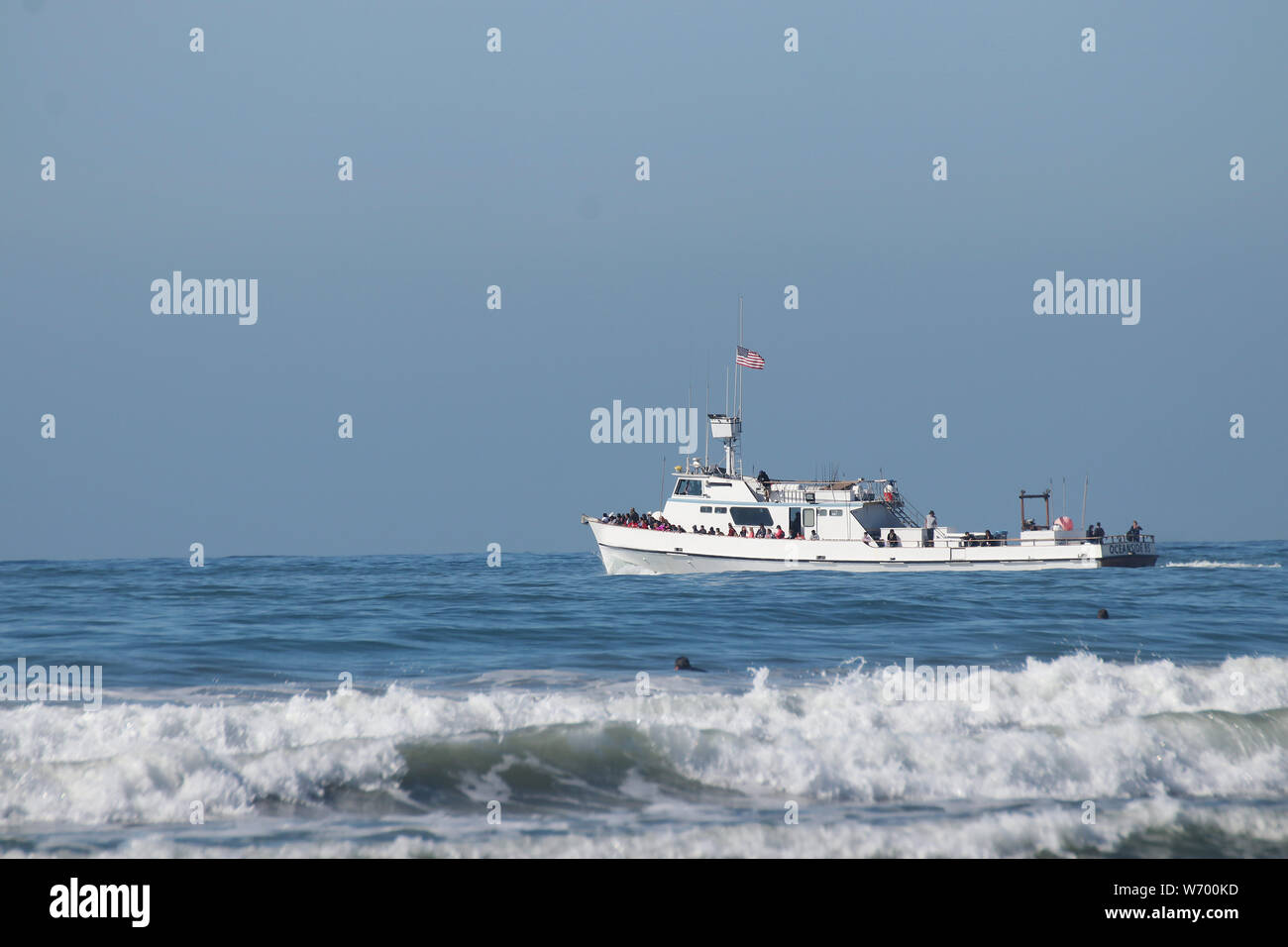 Sport fishing boat Stock Photo