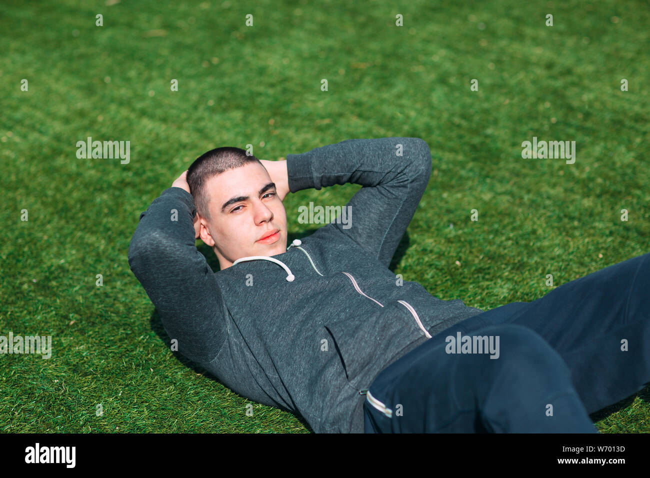 Sporty young portrait man hi-res stock photography and images - Alamy