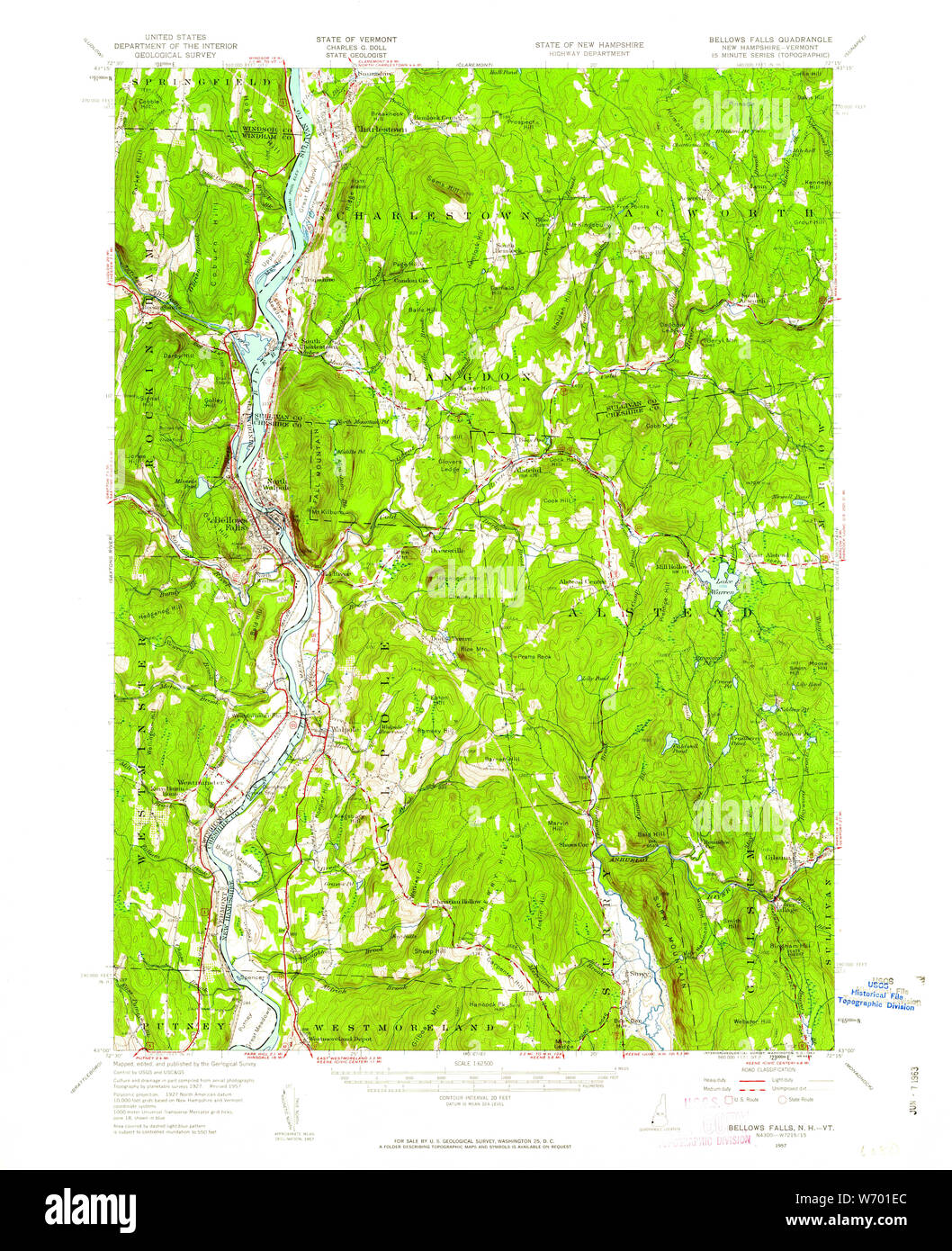 Bellows falls map hires stock photography and images Alamy