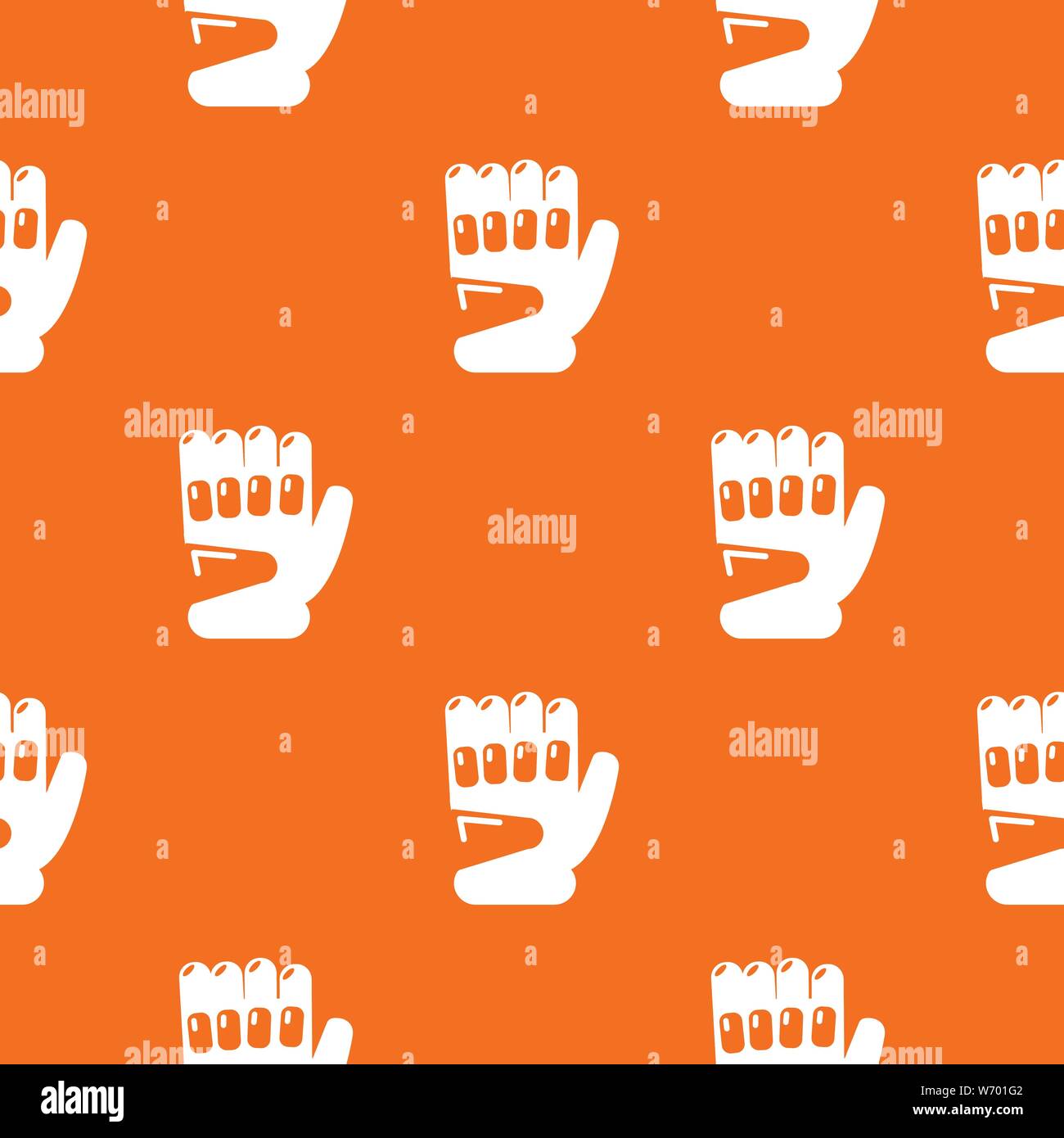 Paintball sport glove pattern vector orange Stock Vector