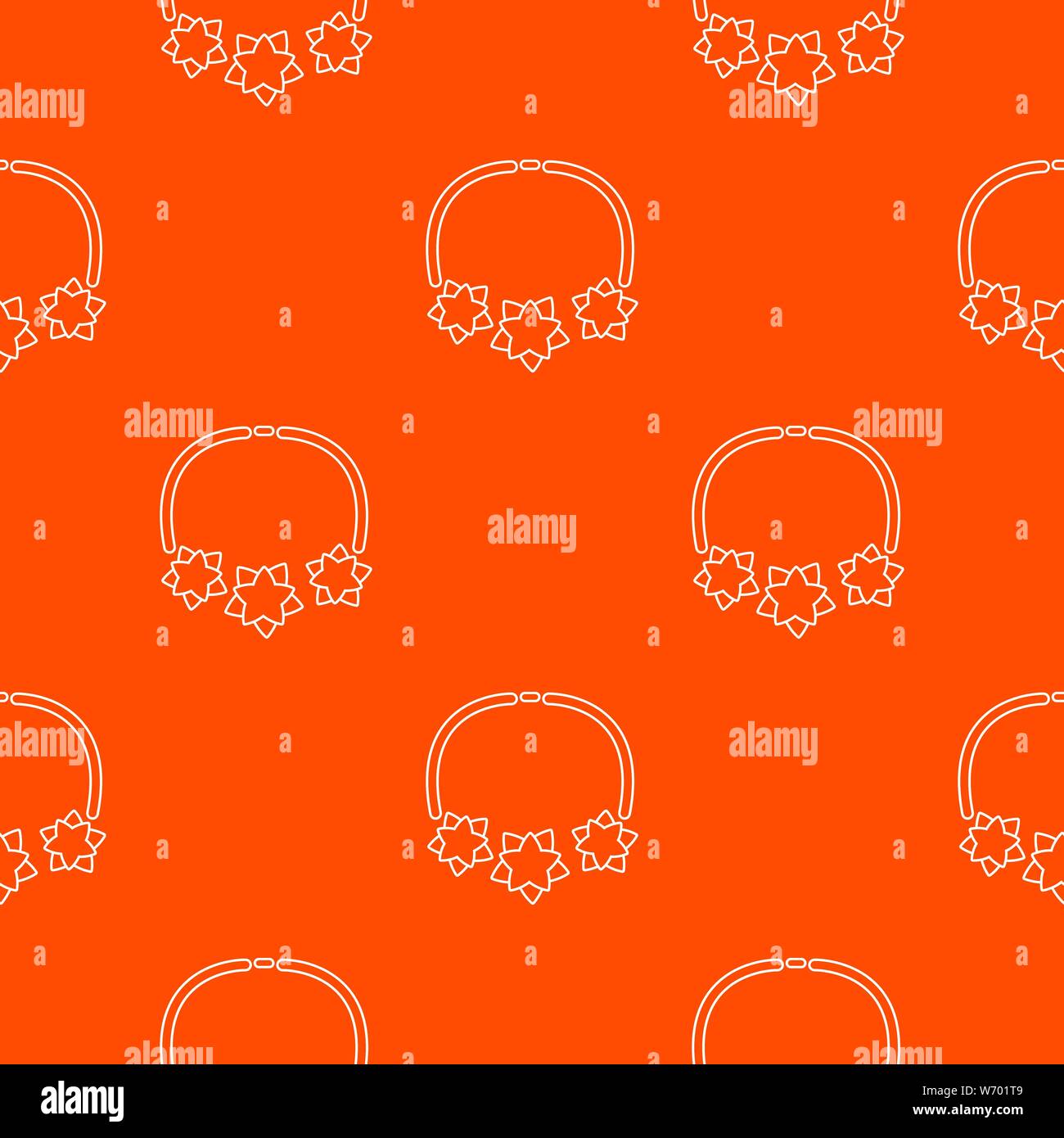 Necklace star pattern vector orange Stock Vector