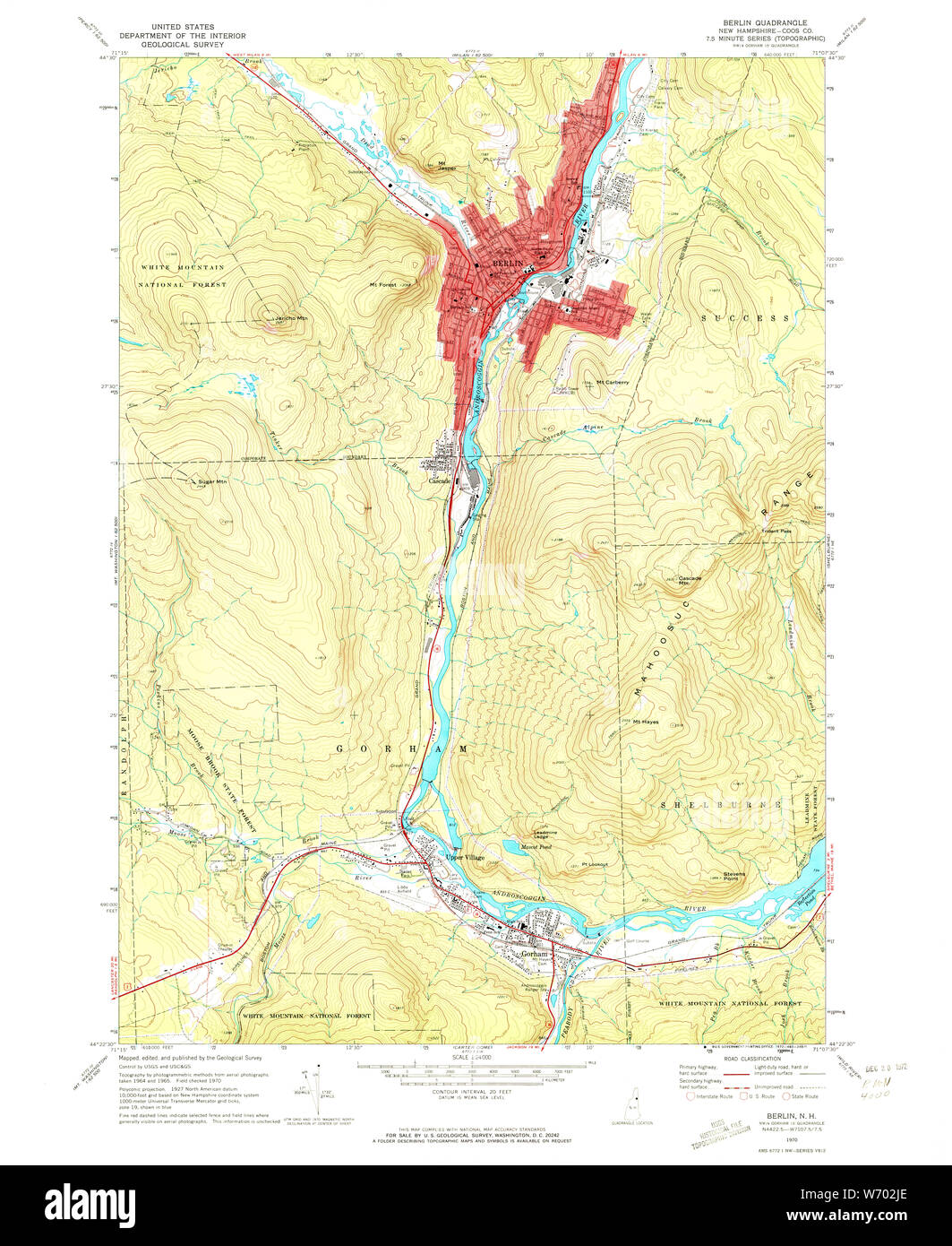 Map of berlin new hampshire Cut Out Stock Images & Pictures Alamy