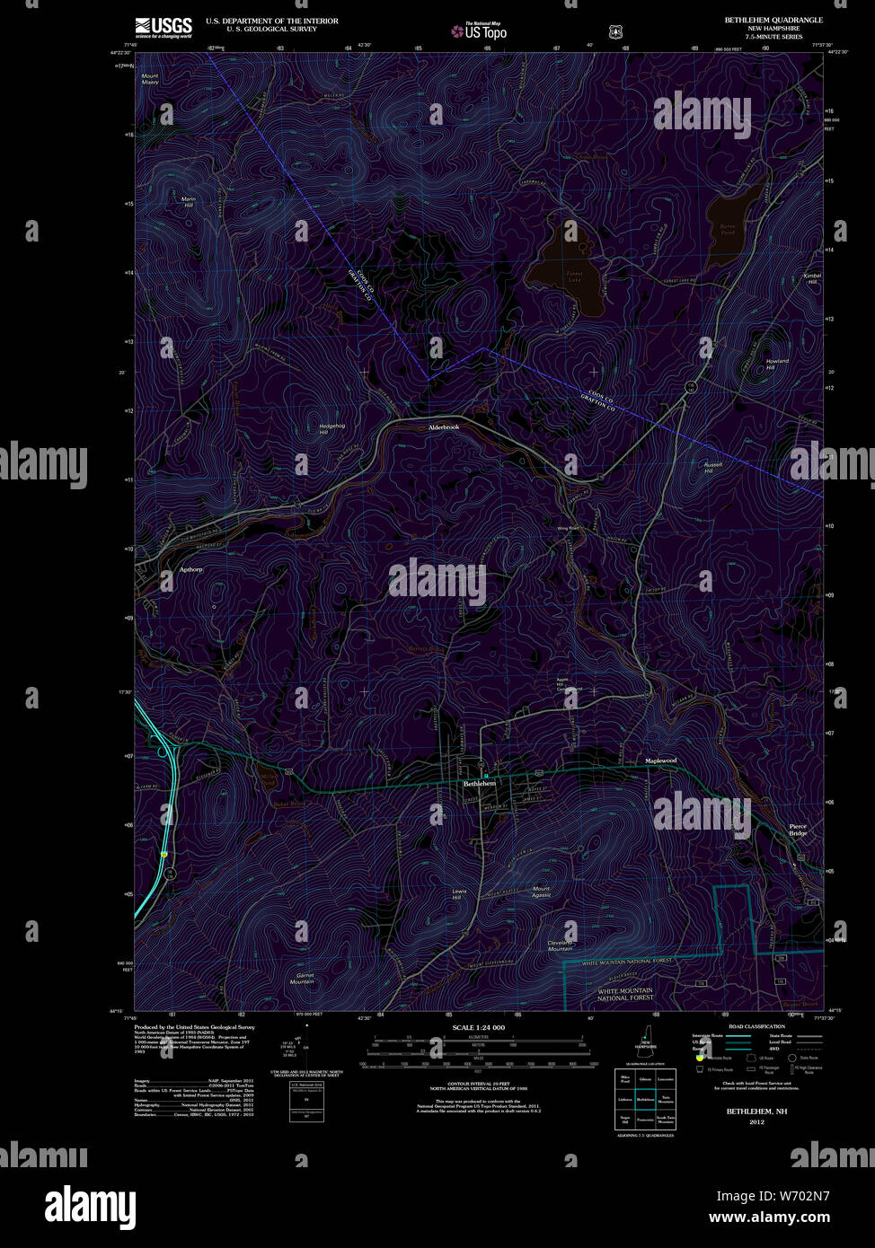 Bethlehem new hampshire map hires stock photography and images Alamy