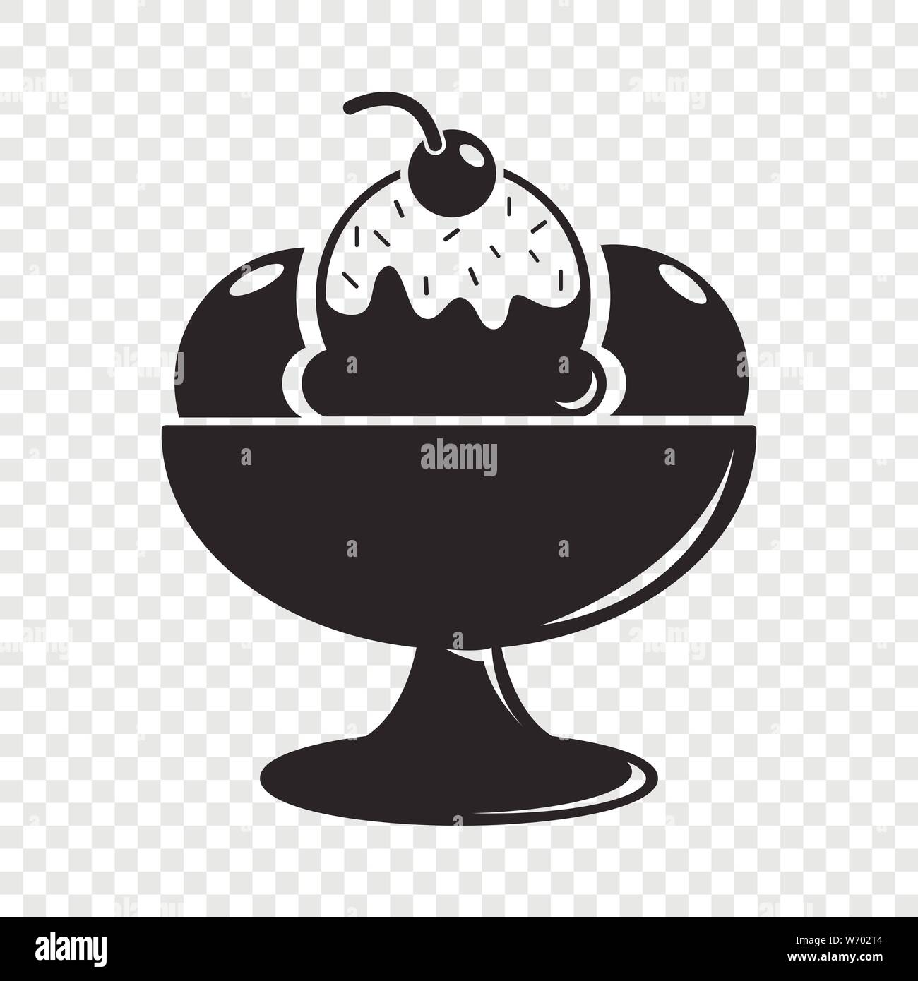 Ice cream icon, simple black style Stock Vector Image & Art - Alamy