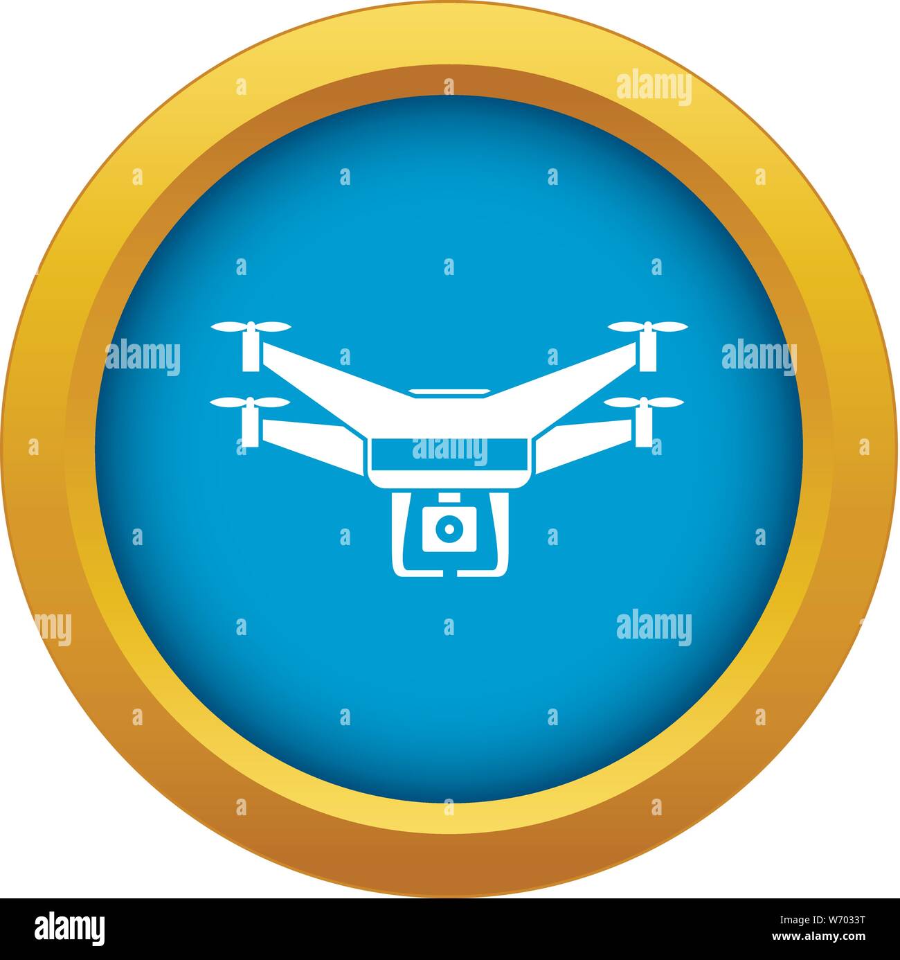 Drone video camera icon blue vector isolated Stock Vector Image & Art ...