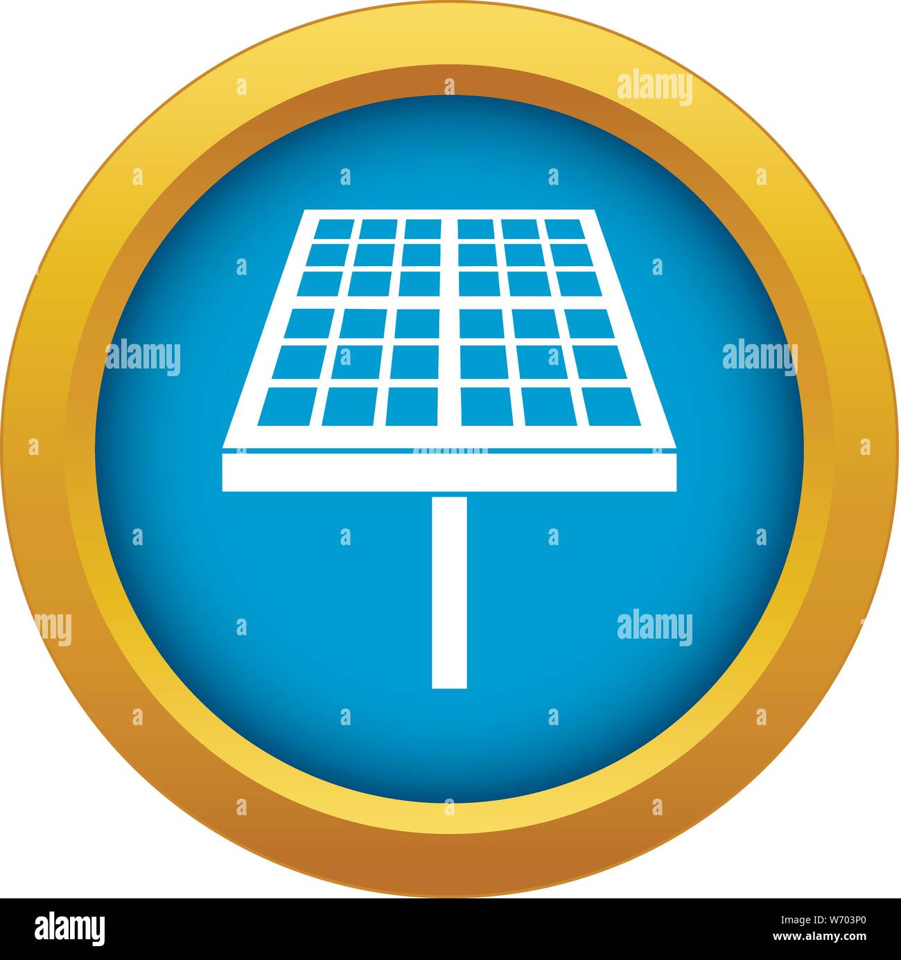 Solar energy panel icon blue vector isolated Stock Vector Image & Art ...