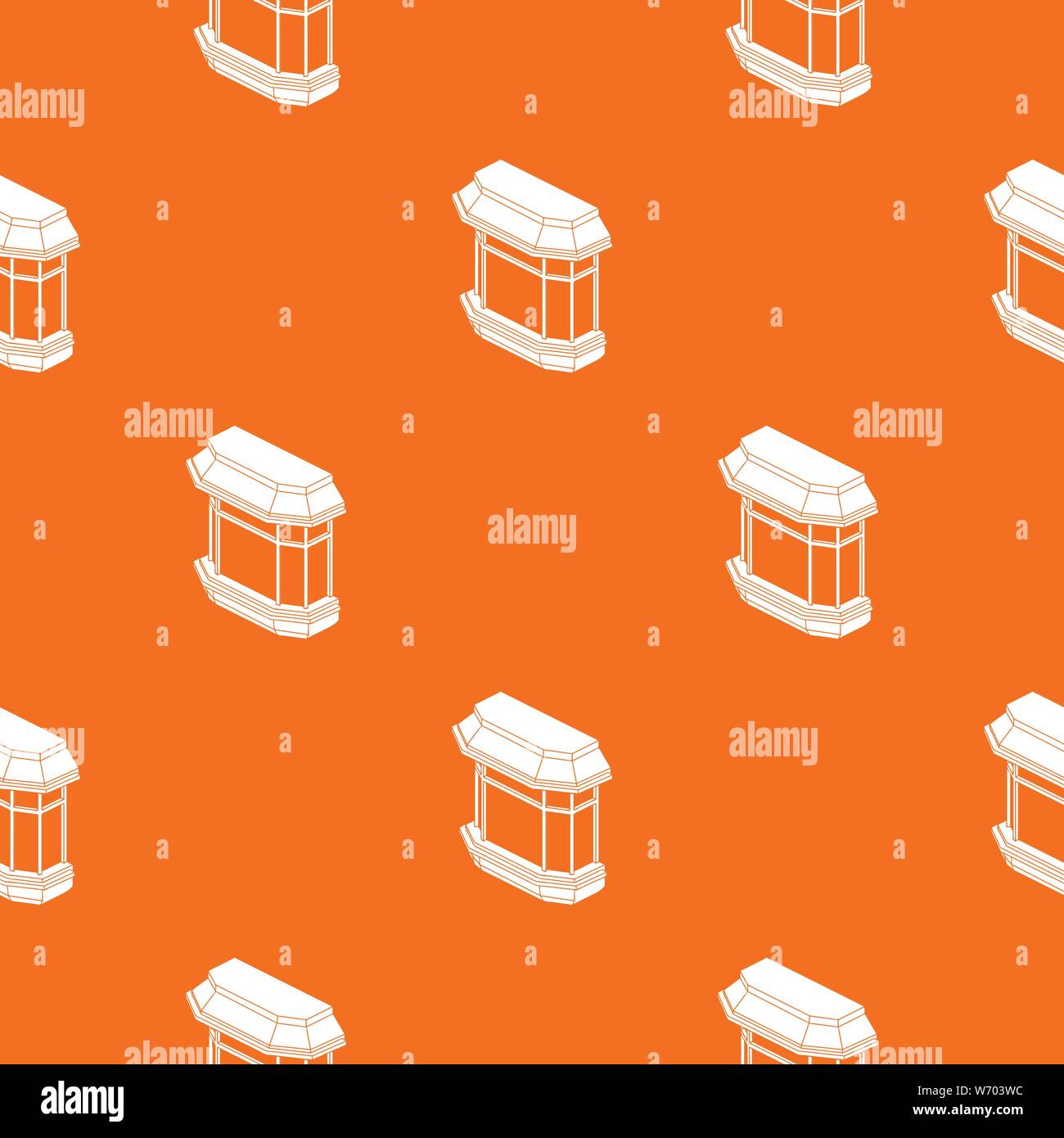 Window balcony pattern vector orange Stock Vector