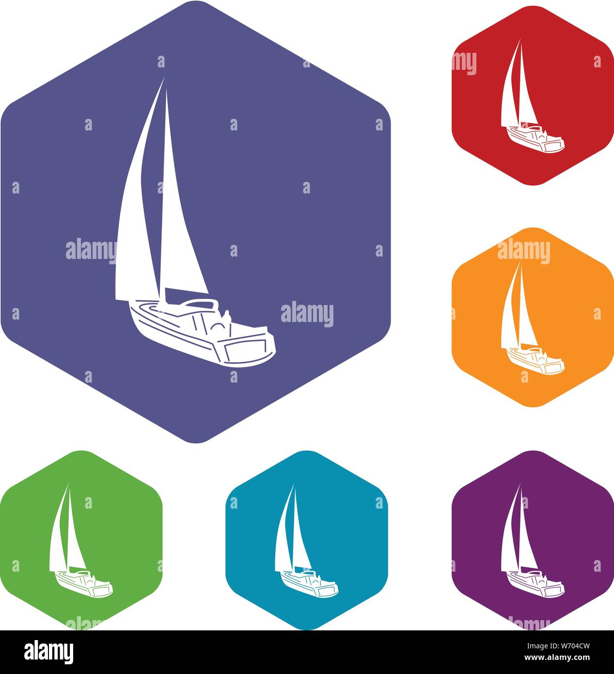 Yacht icon, simple style Stock Vector Image & Art - Alamy