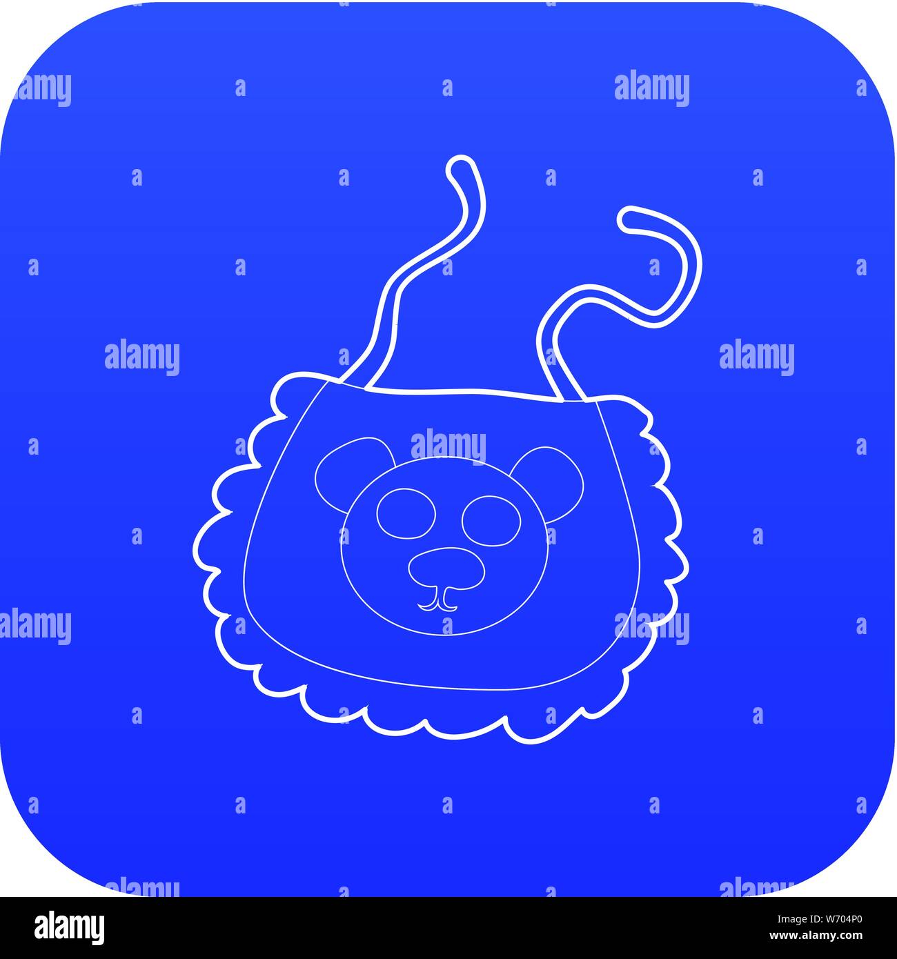 Baby bib icon blue vector Stock Vector Image & Art - Alamy