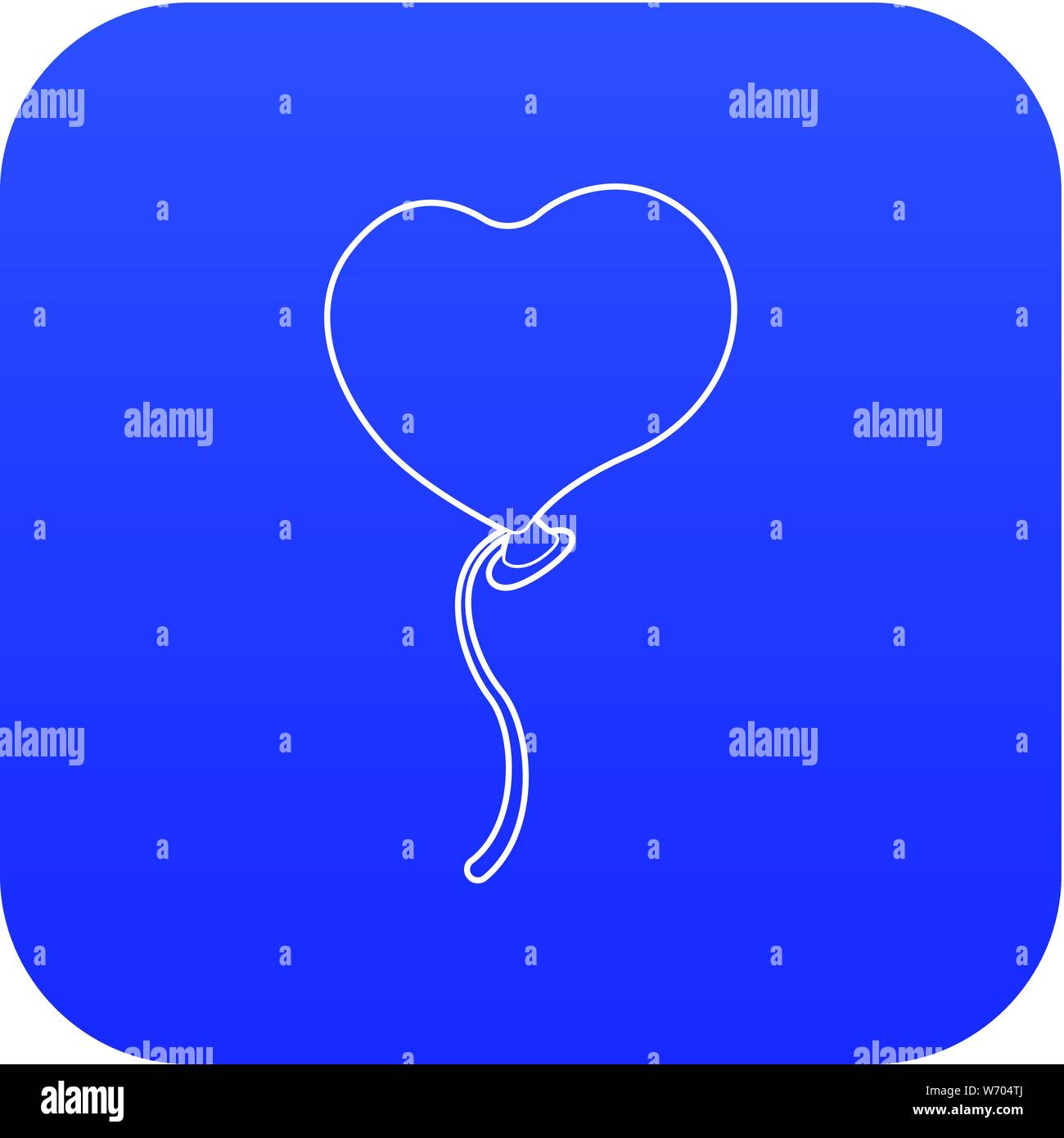 Balloon heart icon blue vector Stock Vector Image & Art - Alamy