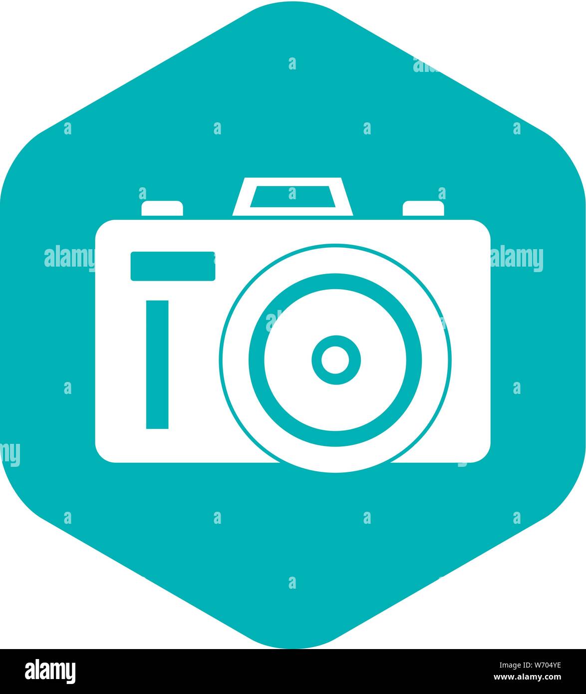 Photocamera icon, simple style Stock Vector