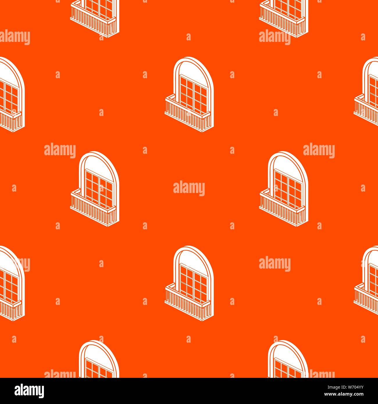 Fashion balcony pattern vector orange Stock Vector