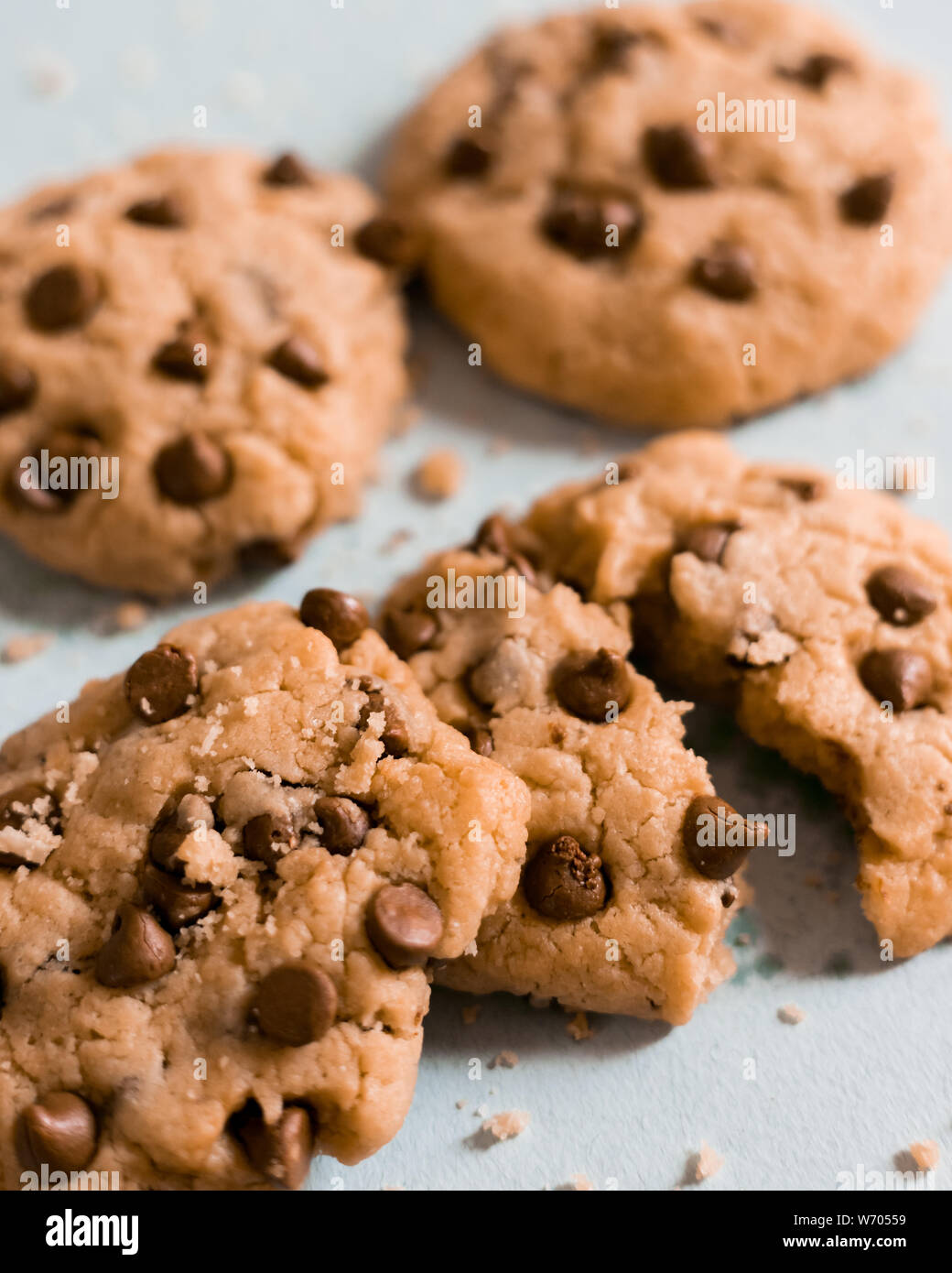 Choco crisp cookies / galletas con chispas de chocolate / chococrisp galletas reposteria dulces sweet Stock Photo