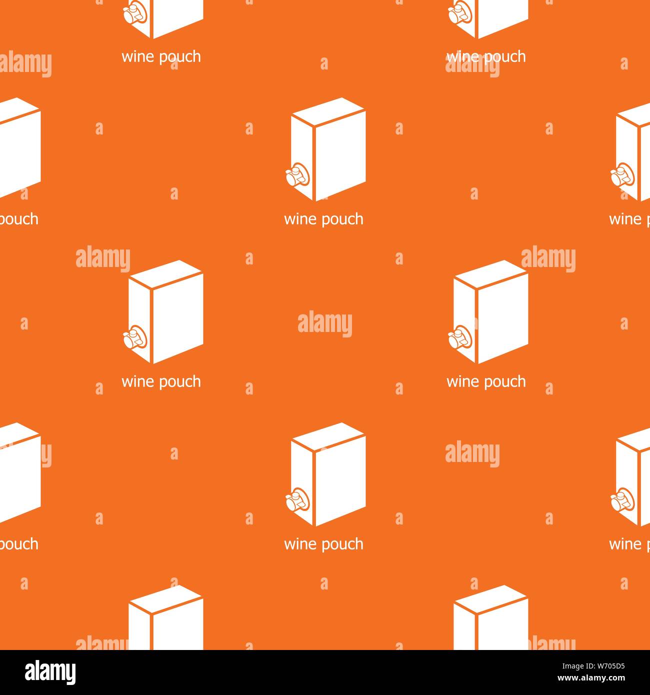 Wine pouch pattern vector orange Stock Vector