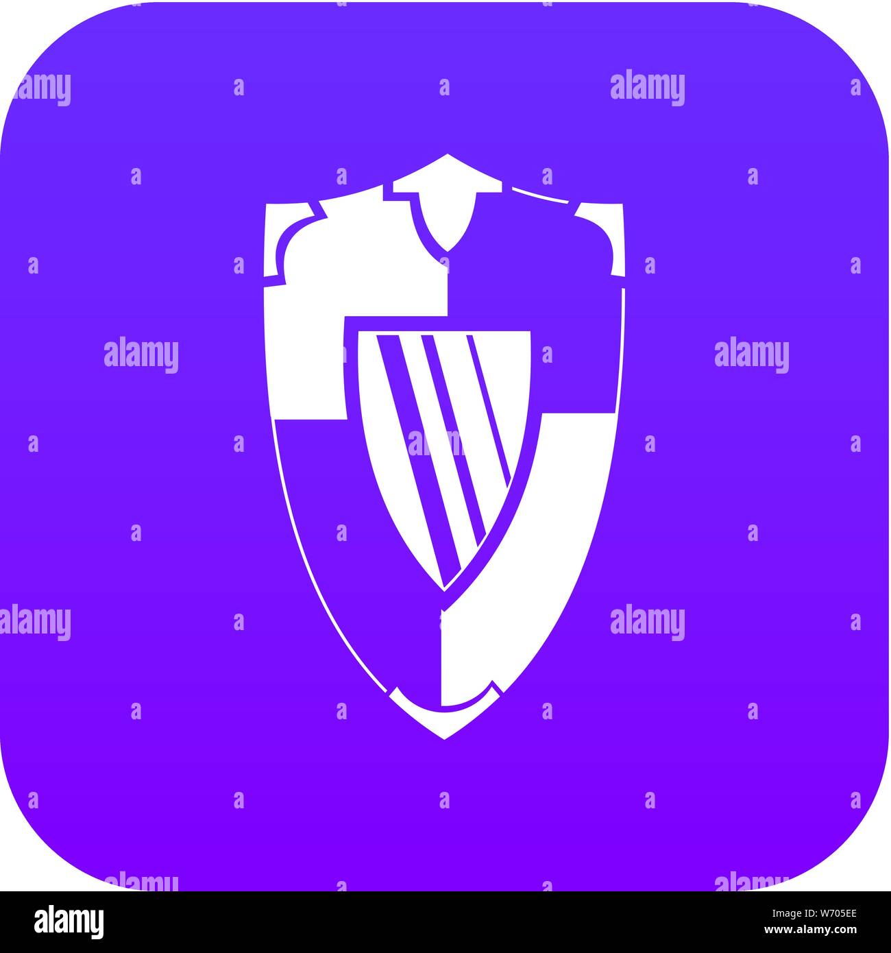 Shield icon digital purple Stock Vector Image & Art - Alamy