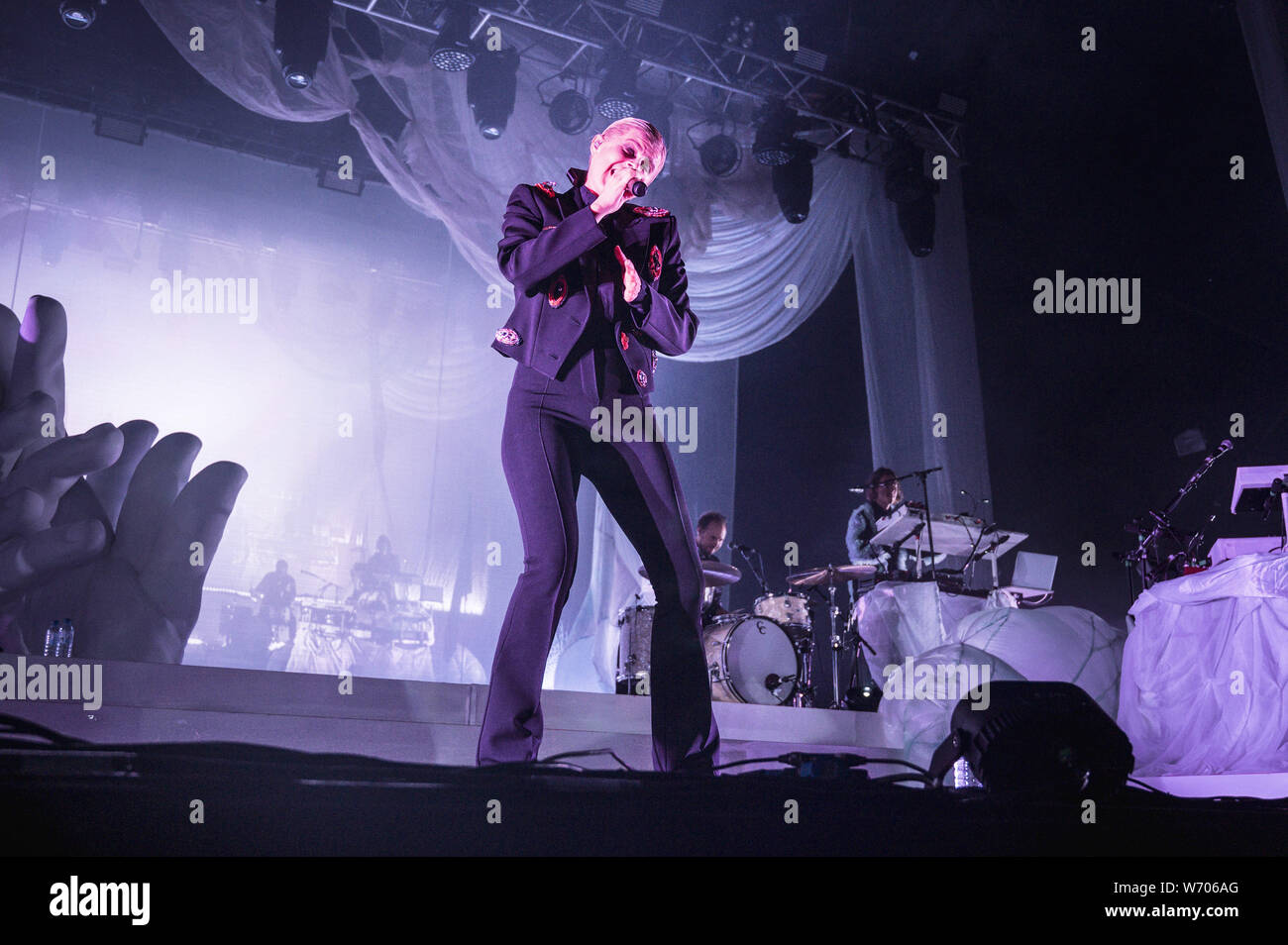 Saturday 3rd August 2019. Wilderness Festival, Oxfordshire, UK.  Robyn headlining Saturday night of Wilderness Festival. Now in its 9th year, the festival is a celebration of art, music, fashion and culture on Cornbury Estate near Chipping Norton. Picture: Andrew Walmsley/Alamy Live News Stock Photo