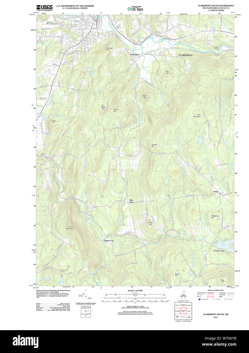 Claremont new hampshire map Cut Out Stock Images & Pictures Alamy