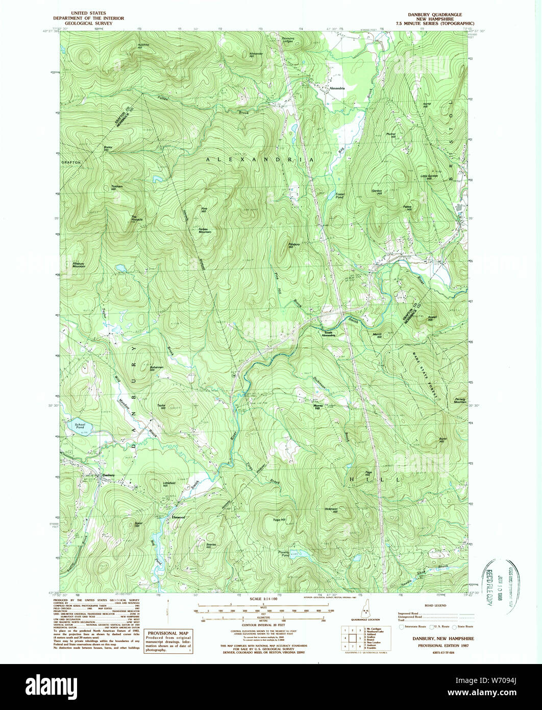 Danbury new hampshire map hires stock photography and images Alamy