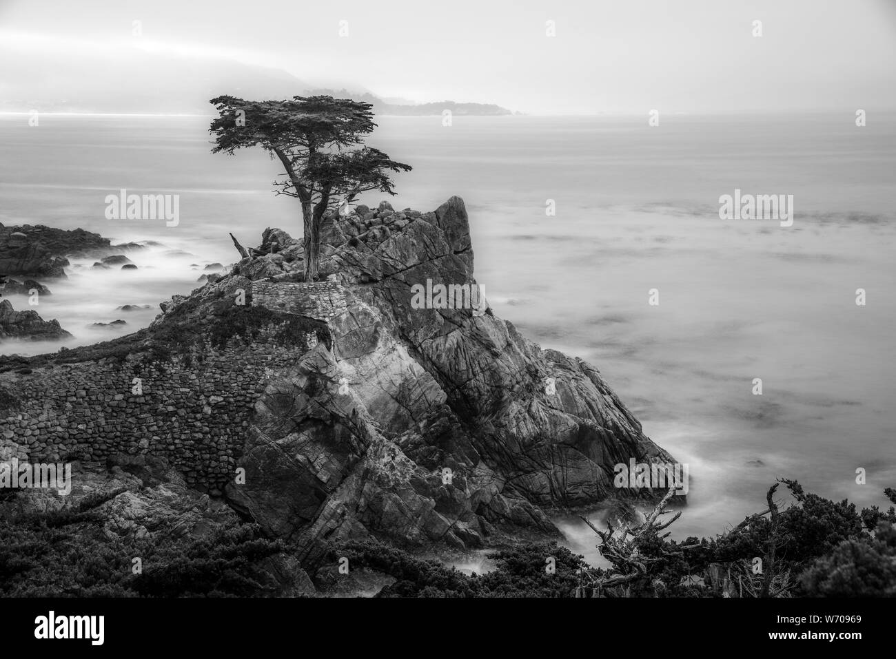 Early morning sea view Black and White Stock Photos & Images - Alamy