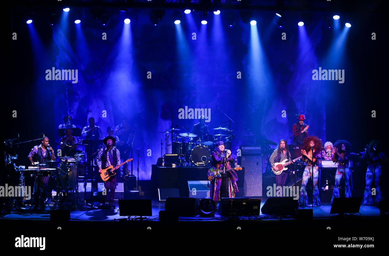 HUNTINGTON, NY-JUL 18: Stevie Van Zandt of Little Steven & the Disciples of Soul in concert on July 18, 2019 at the Paramount in Huntington, New York. Stock Photo