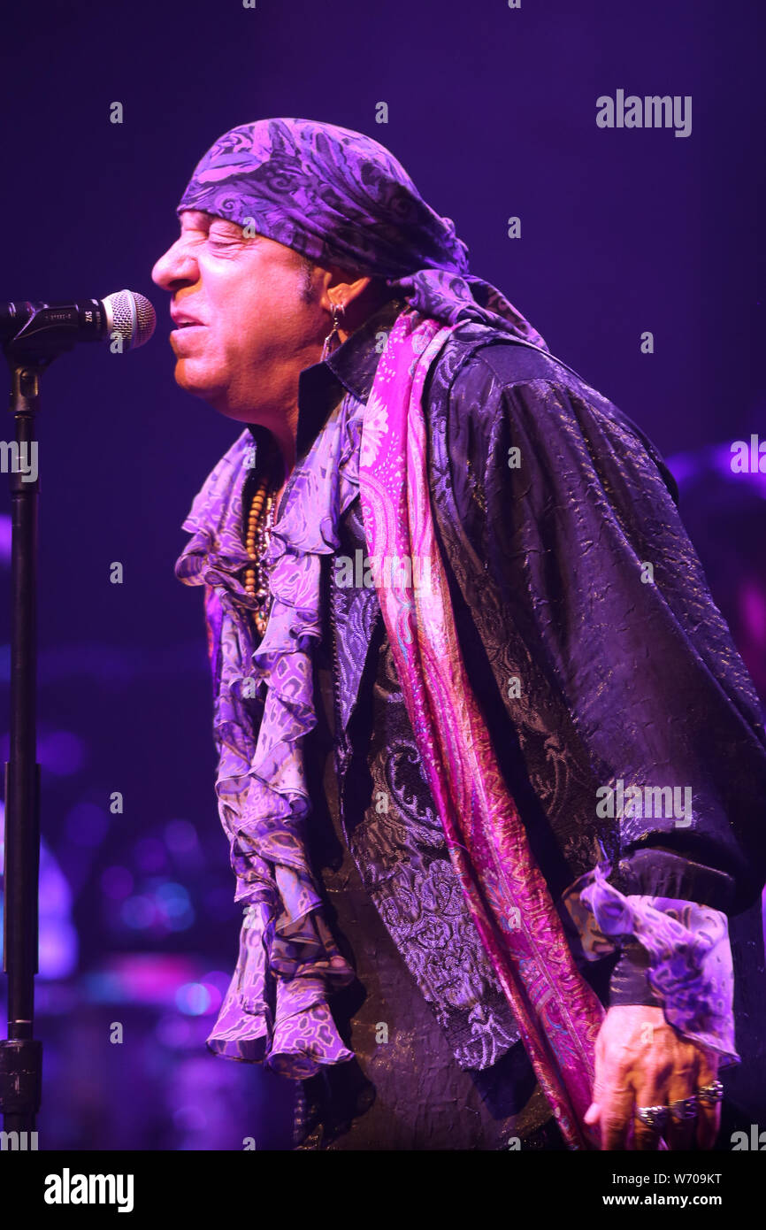 HUNTINGTON, NY-JUL 18: Stevie Van Zandt of Little Steven & the Disciples of Soul in concert on July 18, 2019 at the Paramount in Huntington, New York. Stock Photo