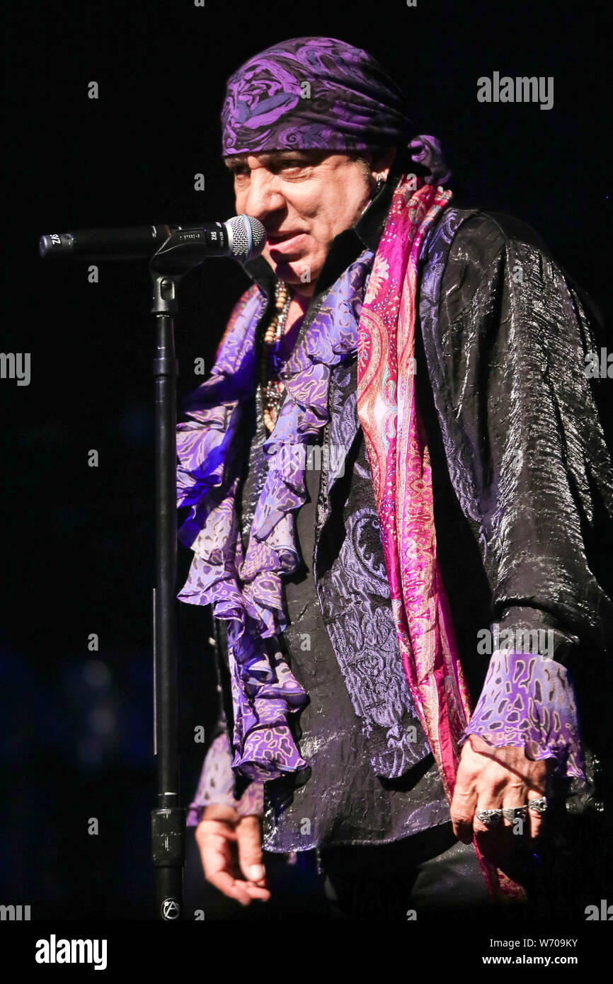 HUNTINGTON, NY-JUL 18: Stevie Van Zandt of Little Steven & the Disciples of Soul in concert on July 18, 2019 at the Paramount in Huntington, New York. Stock Photo