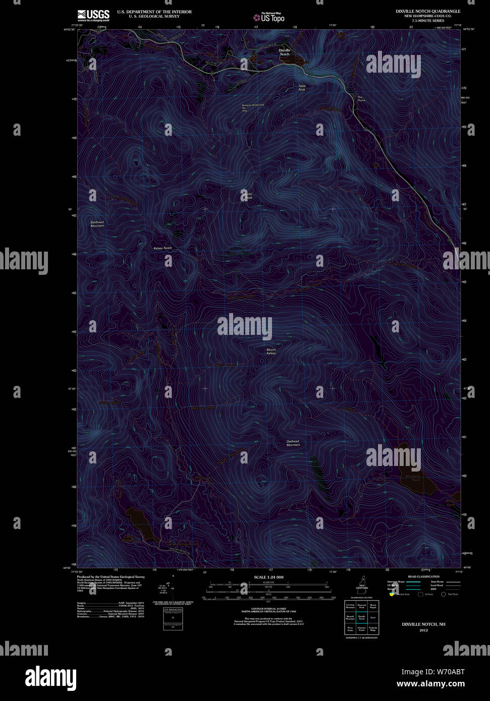 Dixville notch map hires stock photography and images Alamy