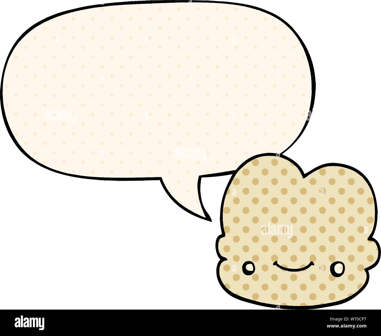 cartoon cloud with speech bubble in comic book style Stock Vector Image ...
