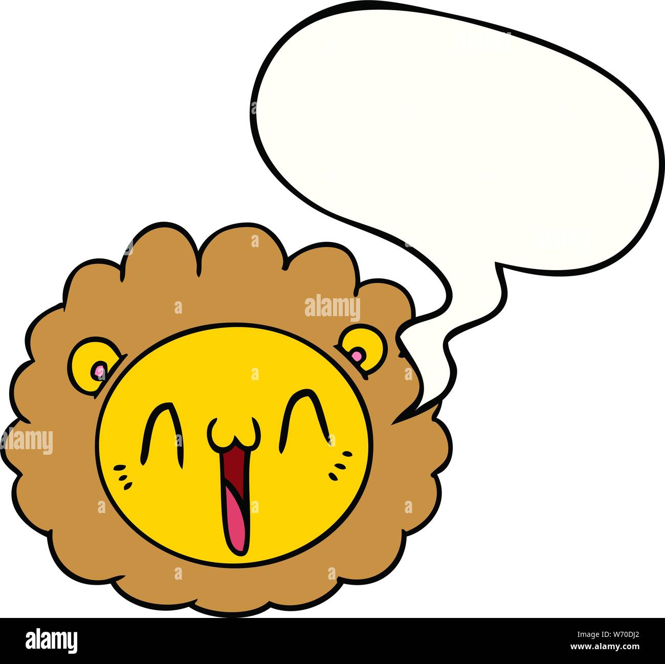 cartoon lion face with speech bubble Stock Vector Image & Art - Alamy