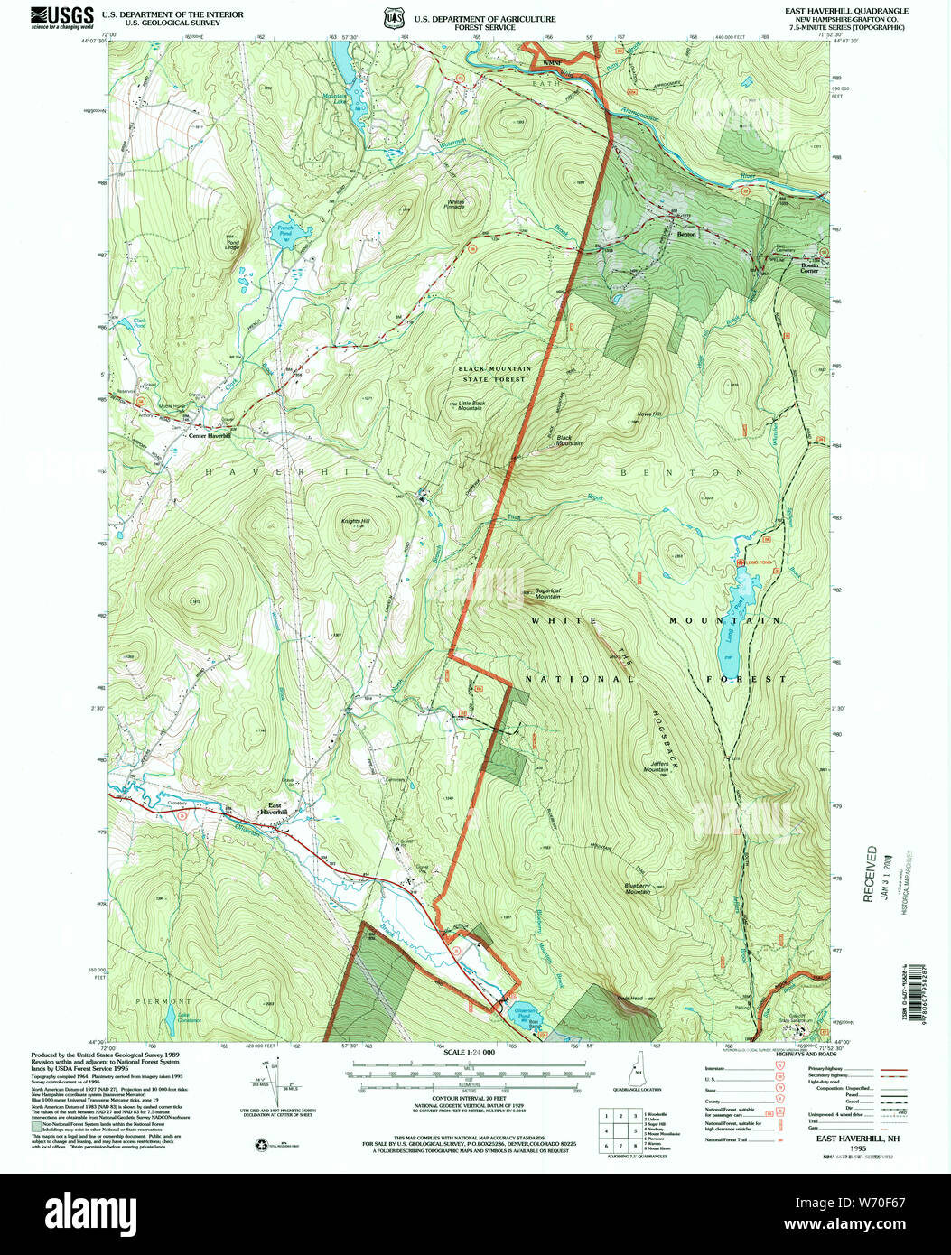 Haverhill New Hampshire Map High Resolution Stock Photography and