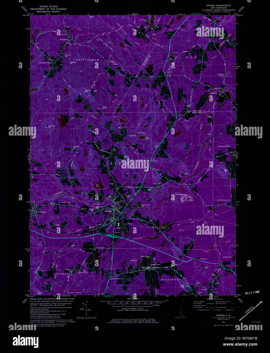 Epping new hampshire map hires stock photography and images Alamy