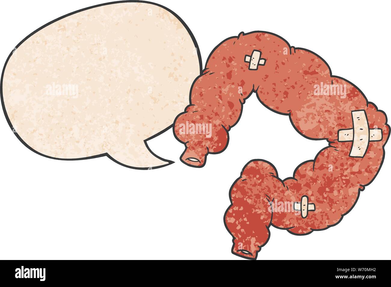 Cartoon Colon With Speech Bubble In Retro Texture Style Stock Vector Image Art Alamy